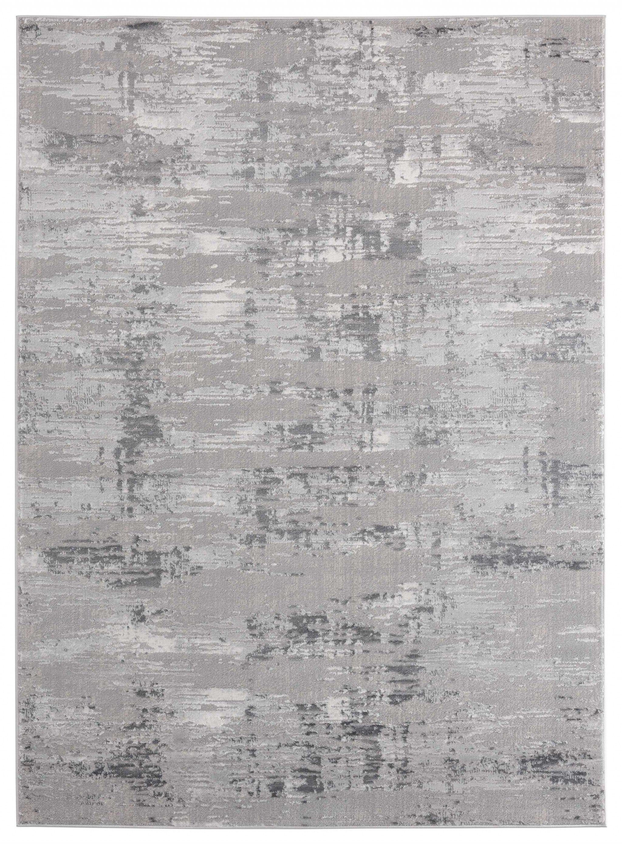 118" x 158" Grey Polyester / Olefin Oversize Rug