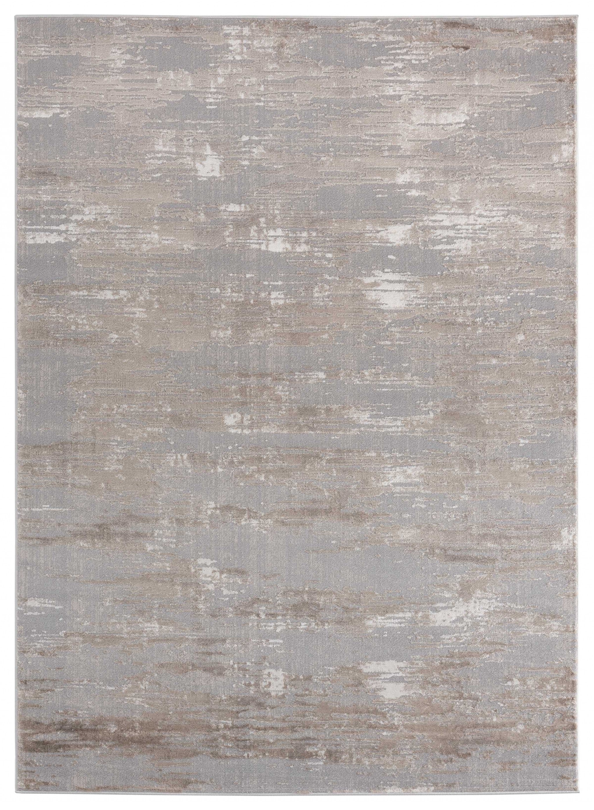 63" x 86" Wheat Polyester / Olefin Area Rug