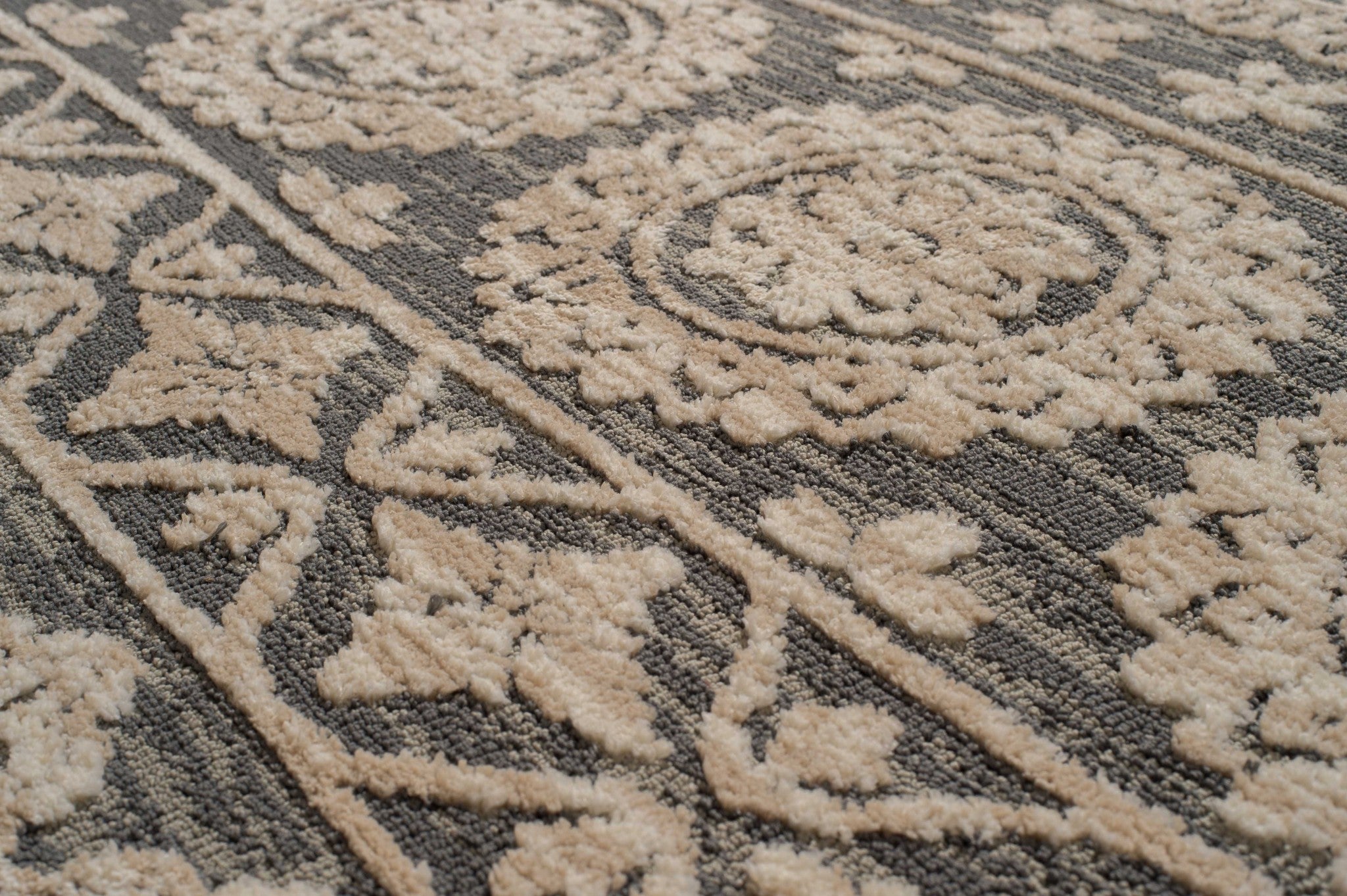31" x 47" Taupe Polyester Runner Rug