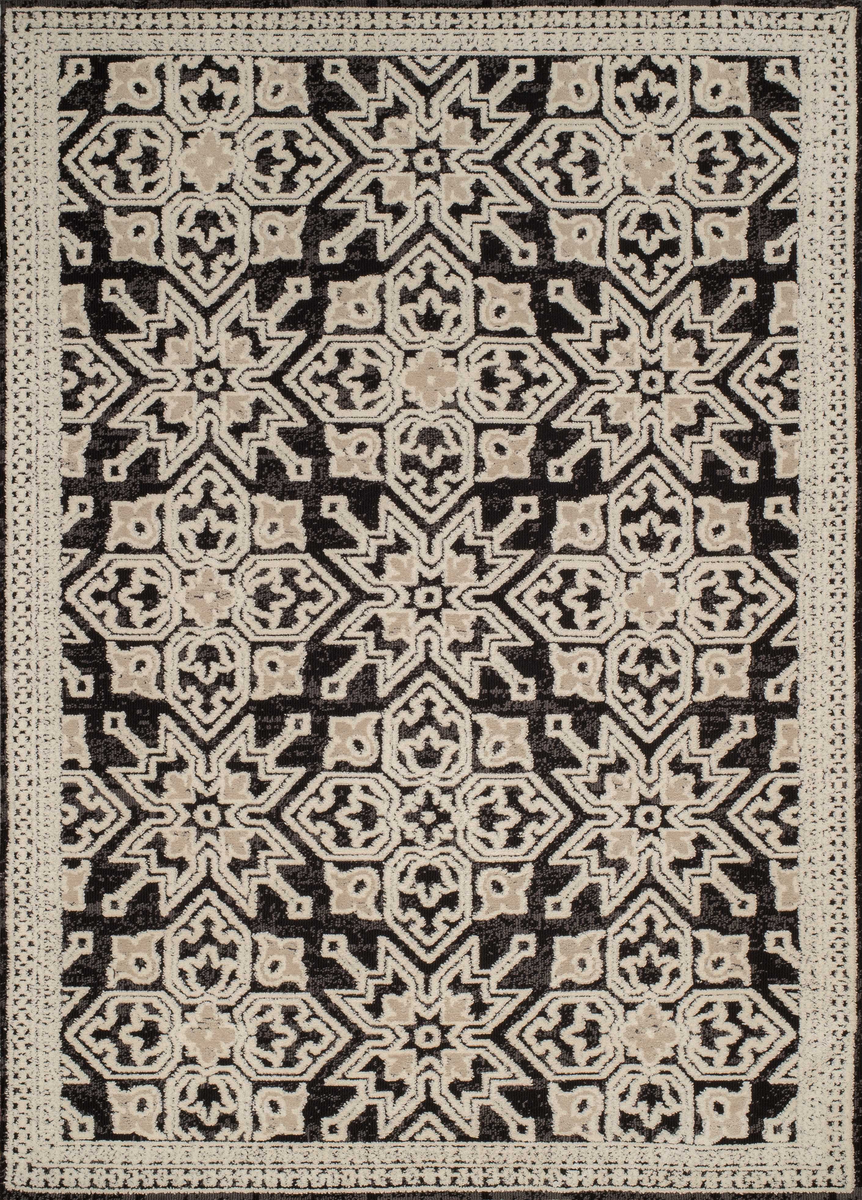 63" x 90" Onyx Polyester Area Rug