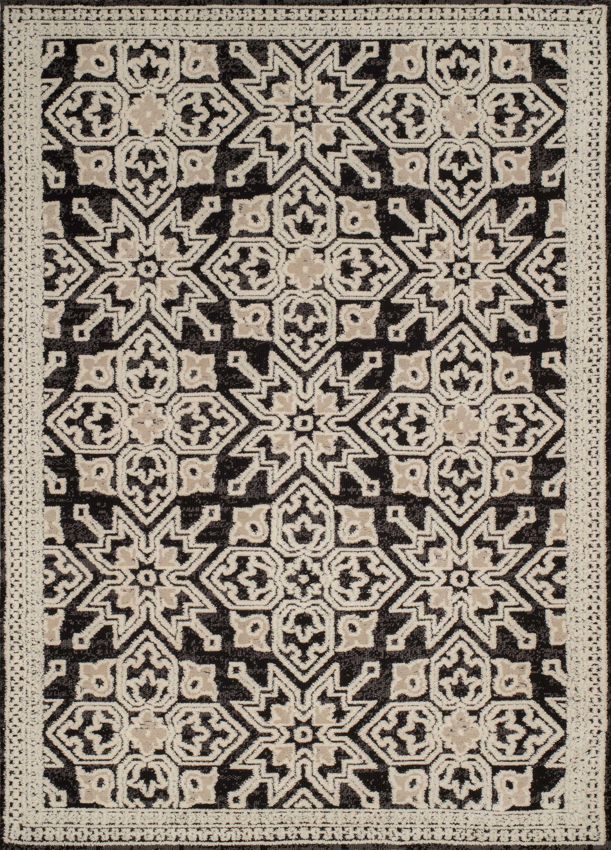 94" x 126" Onyx Polyester Oversized Rug