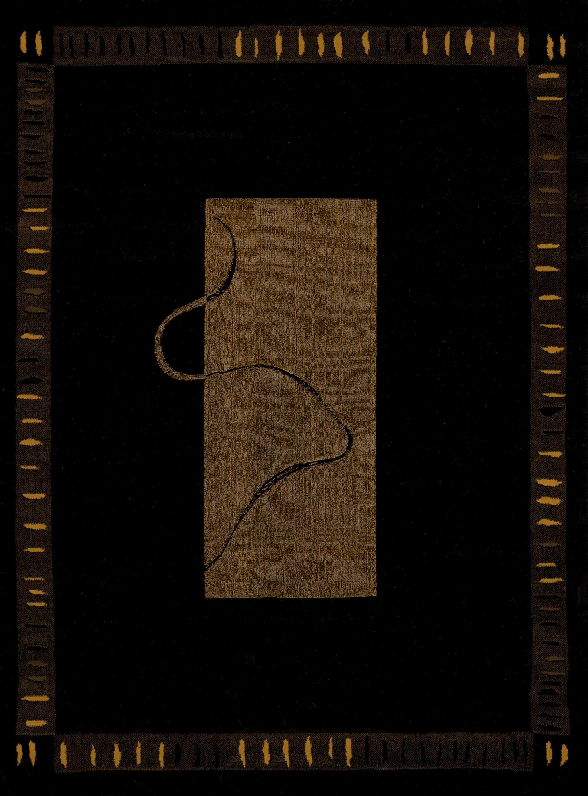 94" x 126" Black Polypropylene Oversize Rug