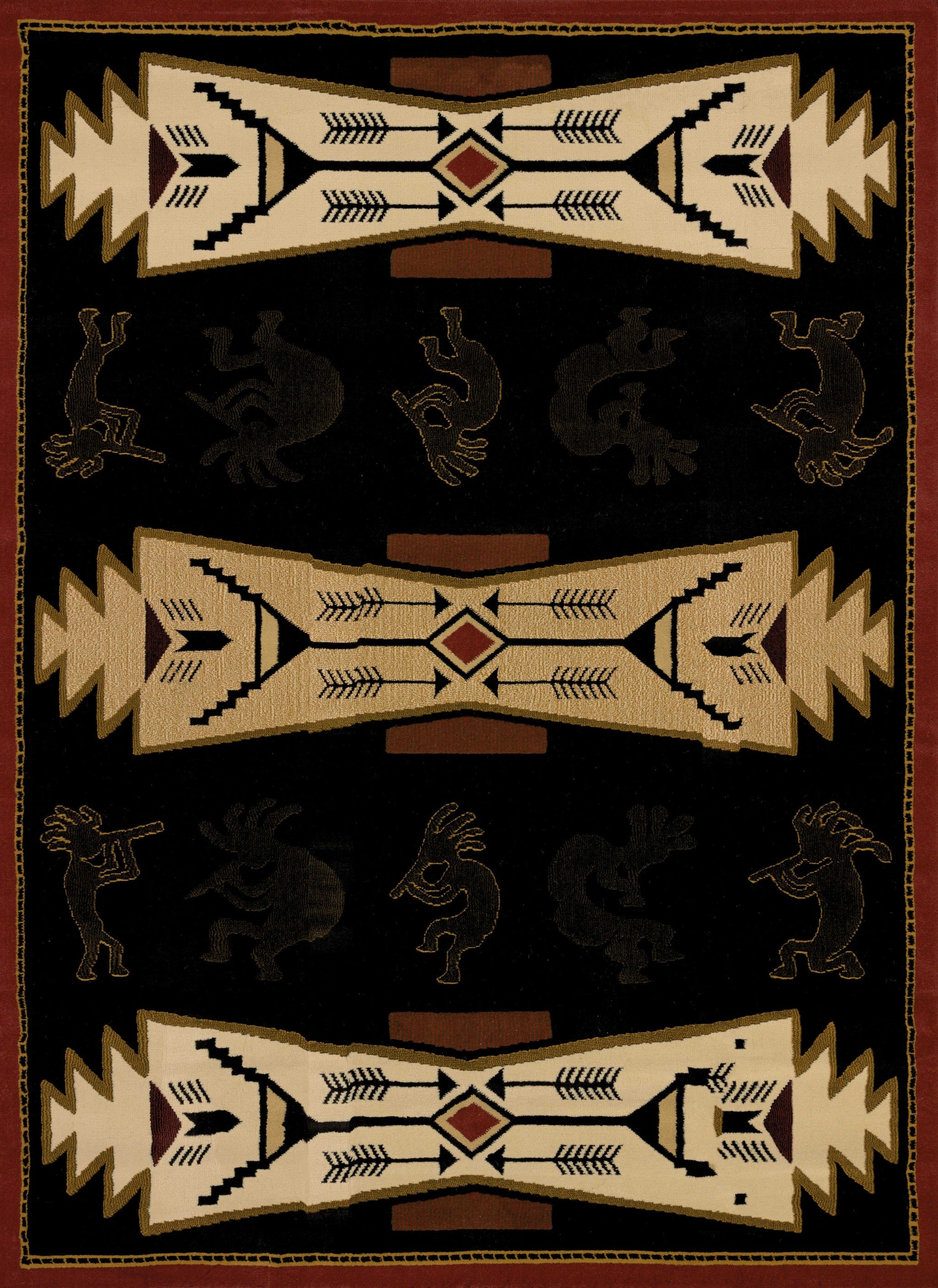 94" x 126" Black Polypropylene Oversize Rug