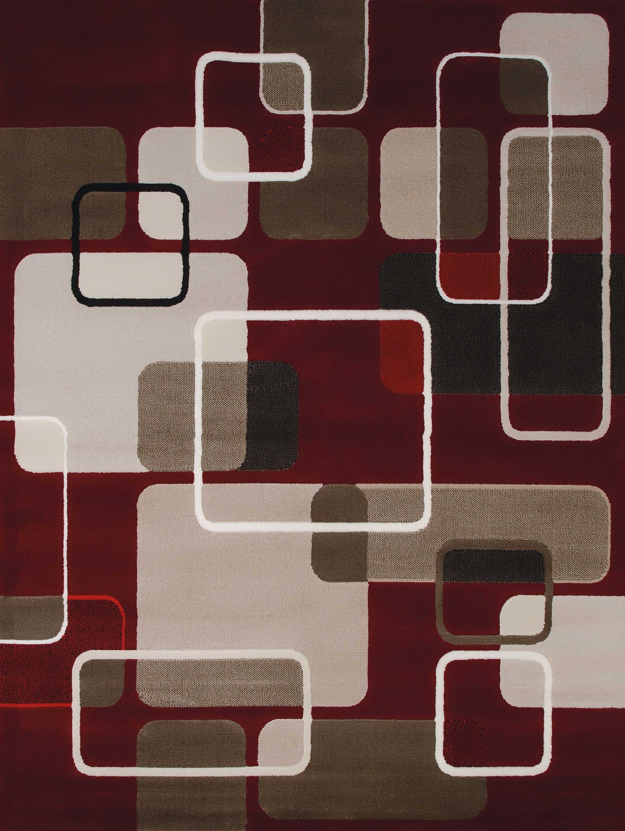 94" x 126" Garnet Polypropylene Oversize Rug