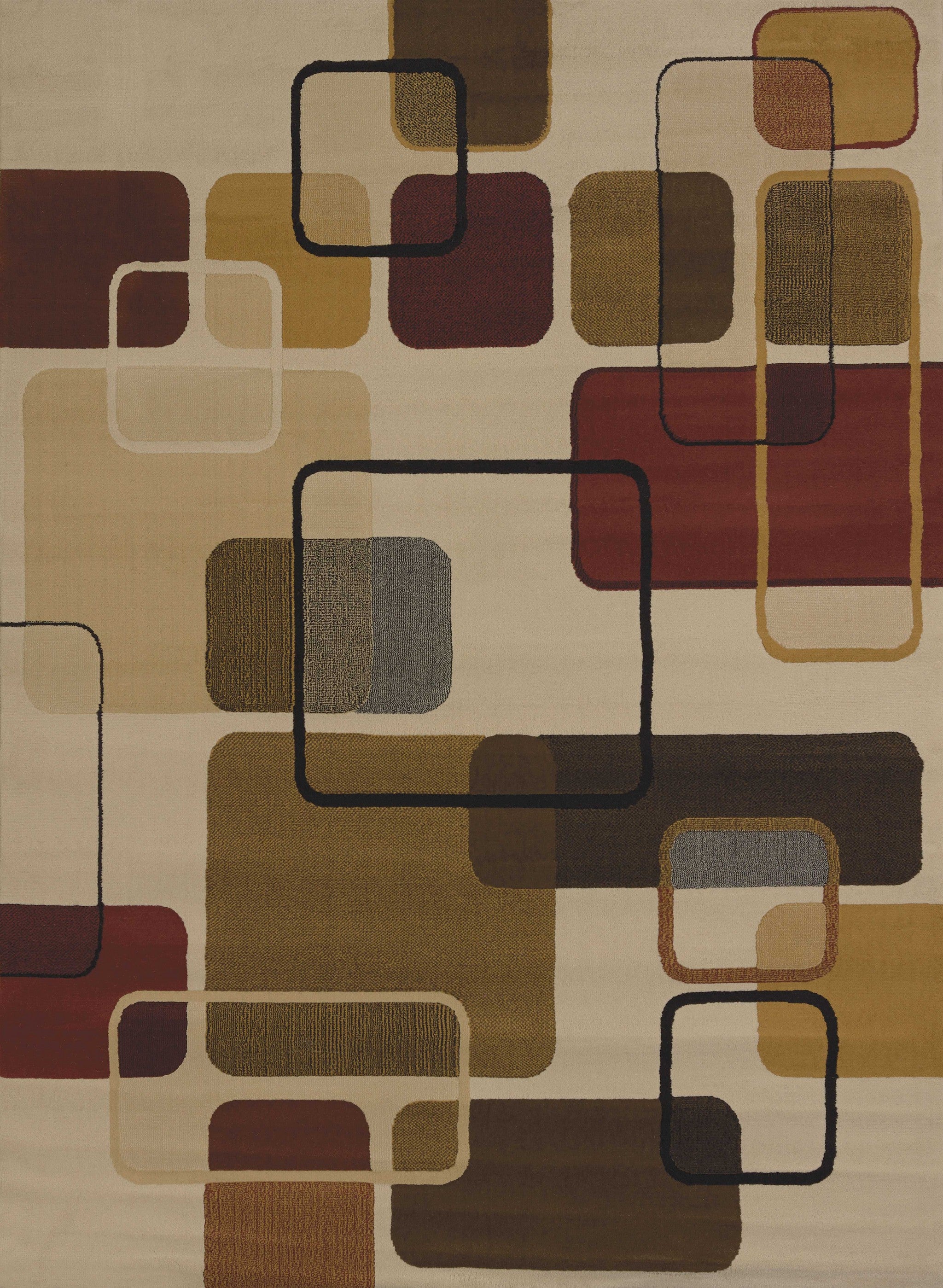 63" x 86" Linen Polypropylene Area Rug
