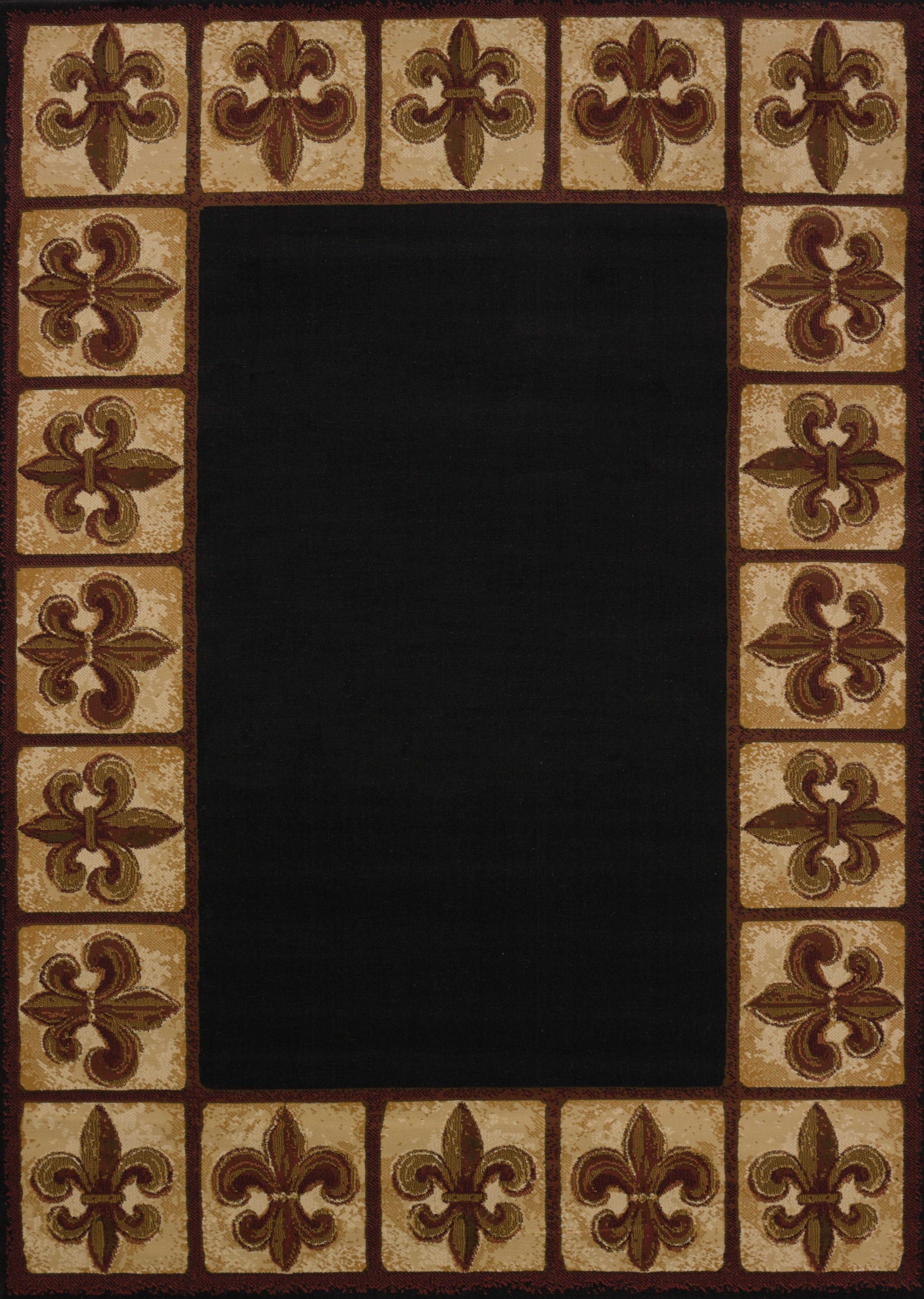 94" x 126" Black Polypropylene Oversize Rug