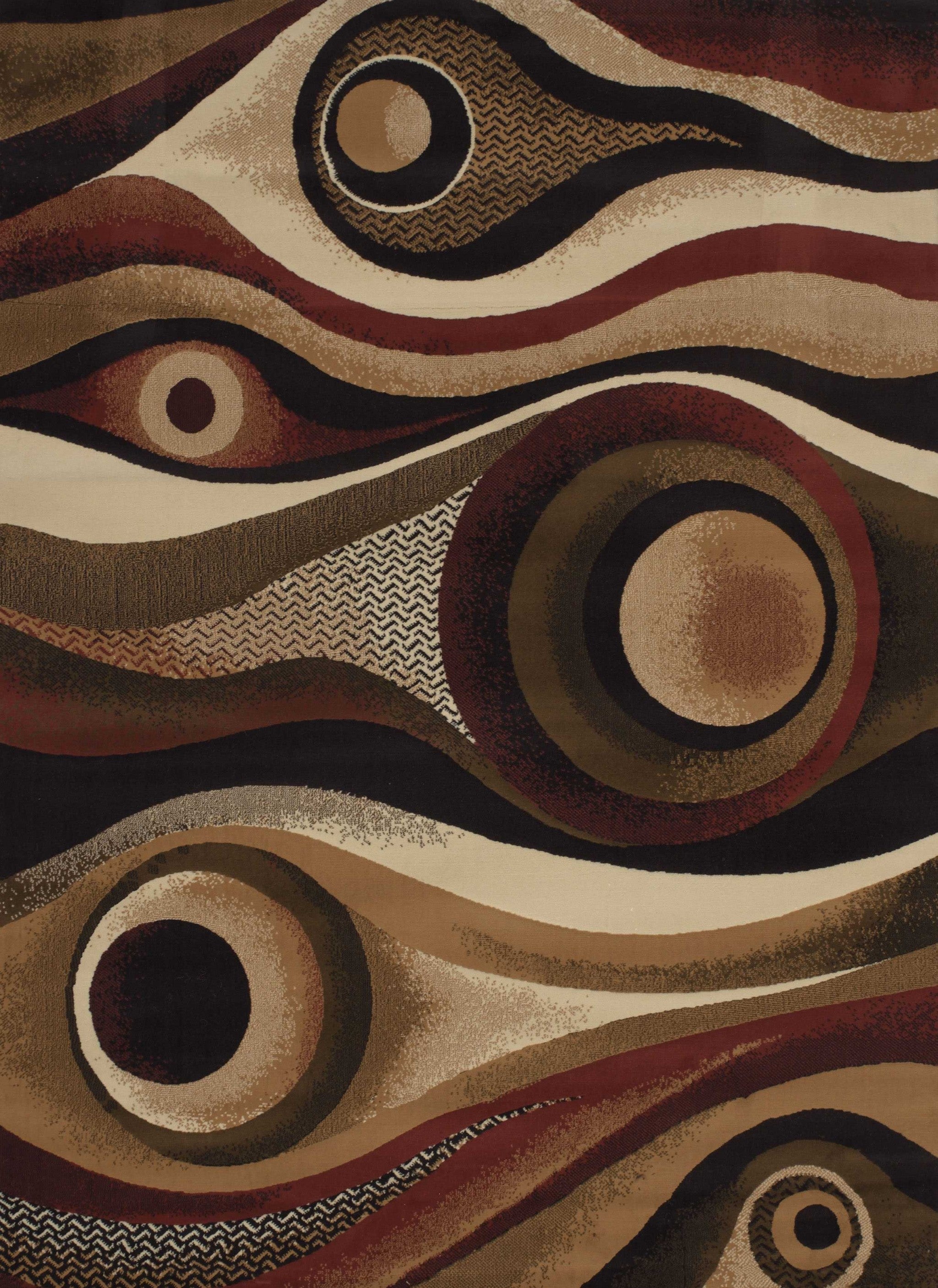 63" x 86" Olive Polypropylene Area Rug