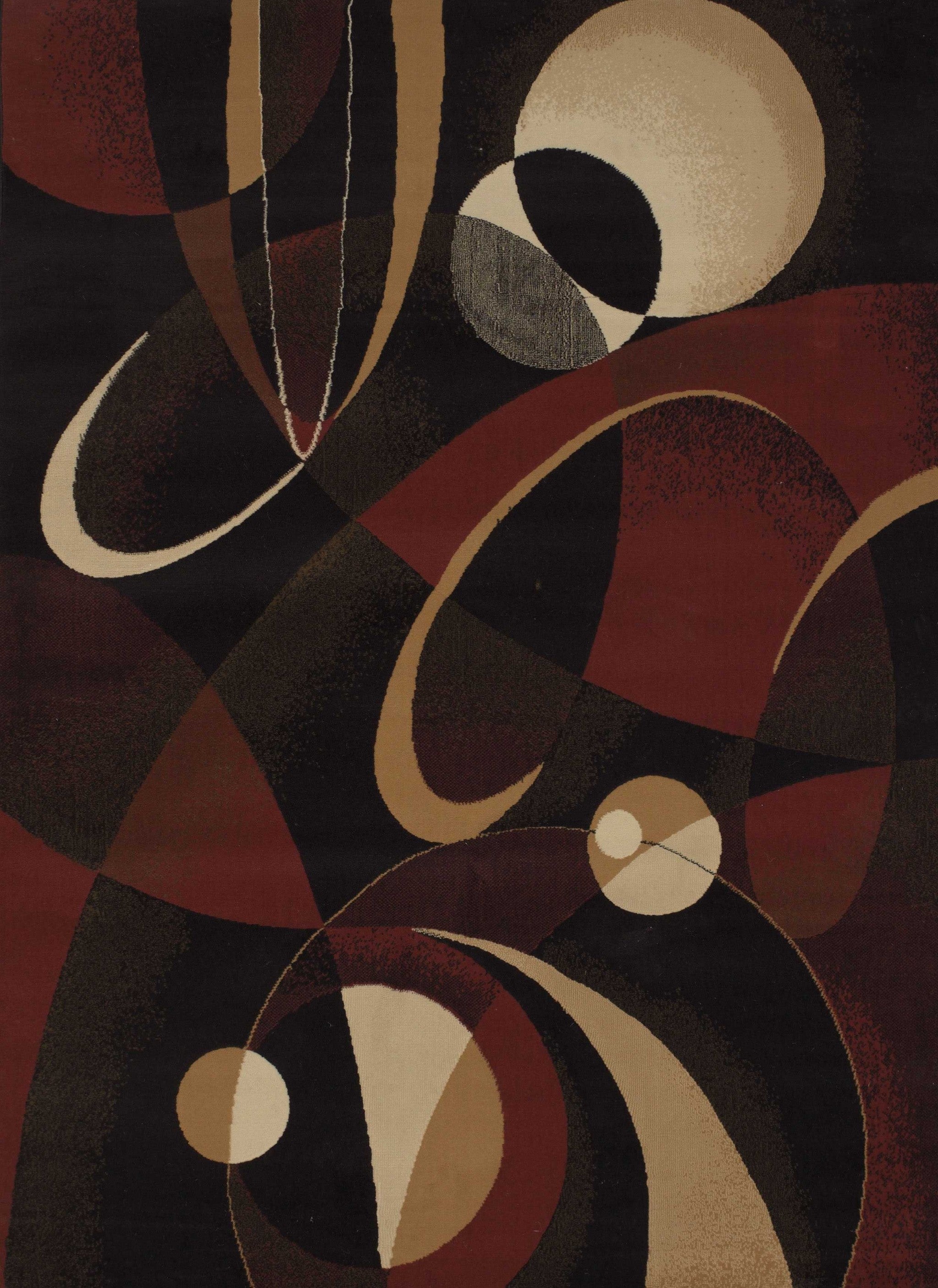 63" x 86" Auburn Polypropylene Area Rug