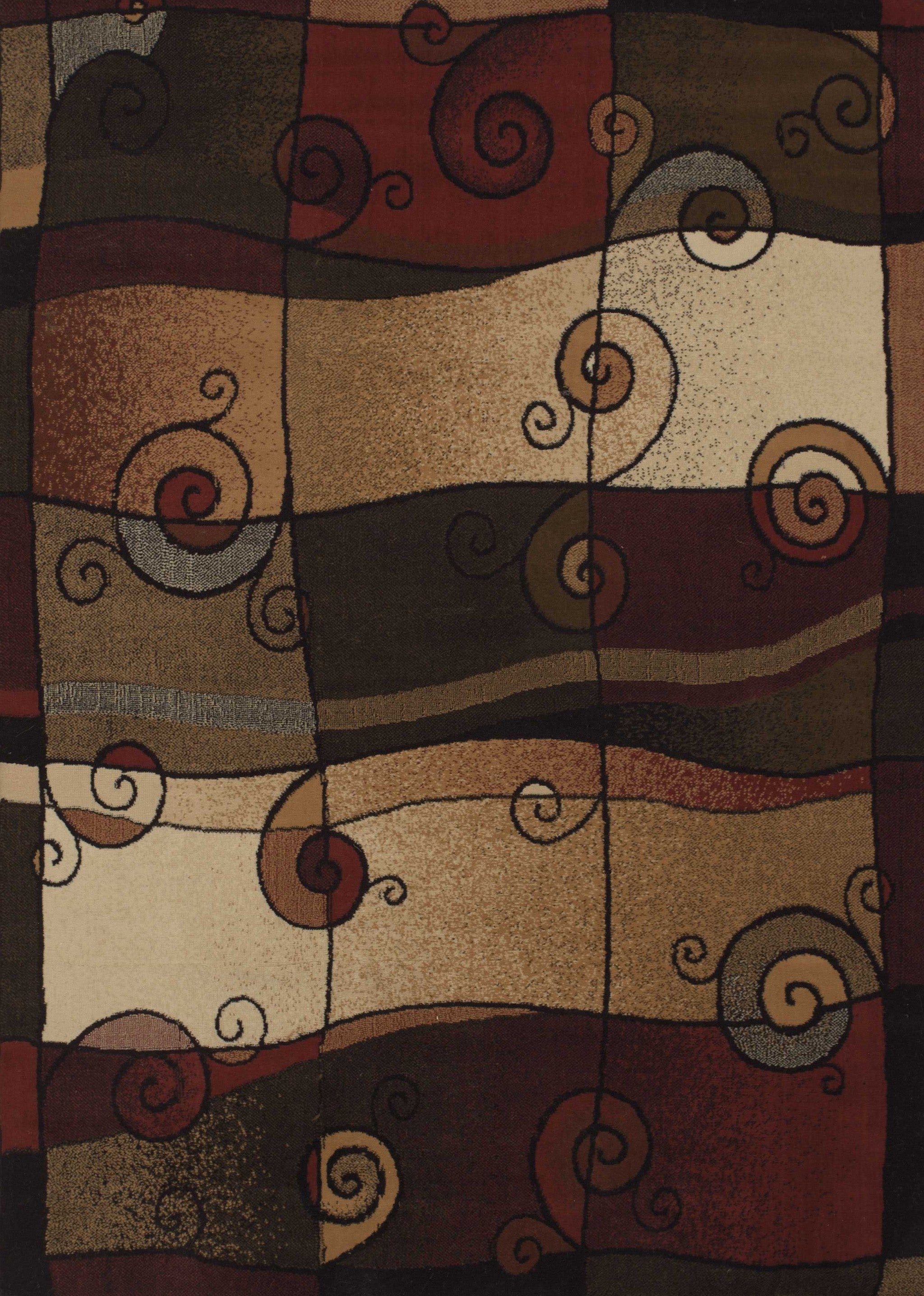 63" x 86" Olive Polypropylene Area Rug