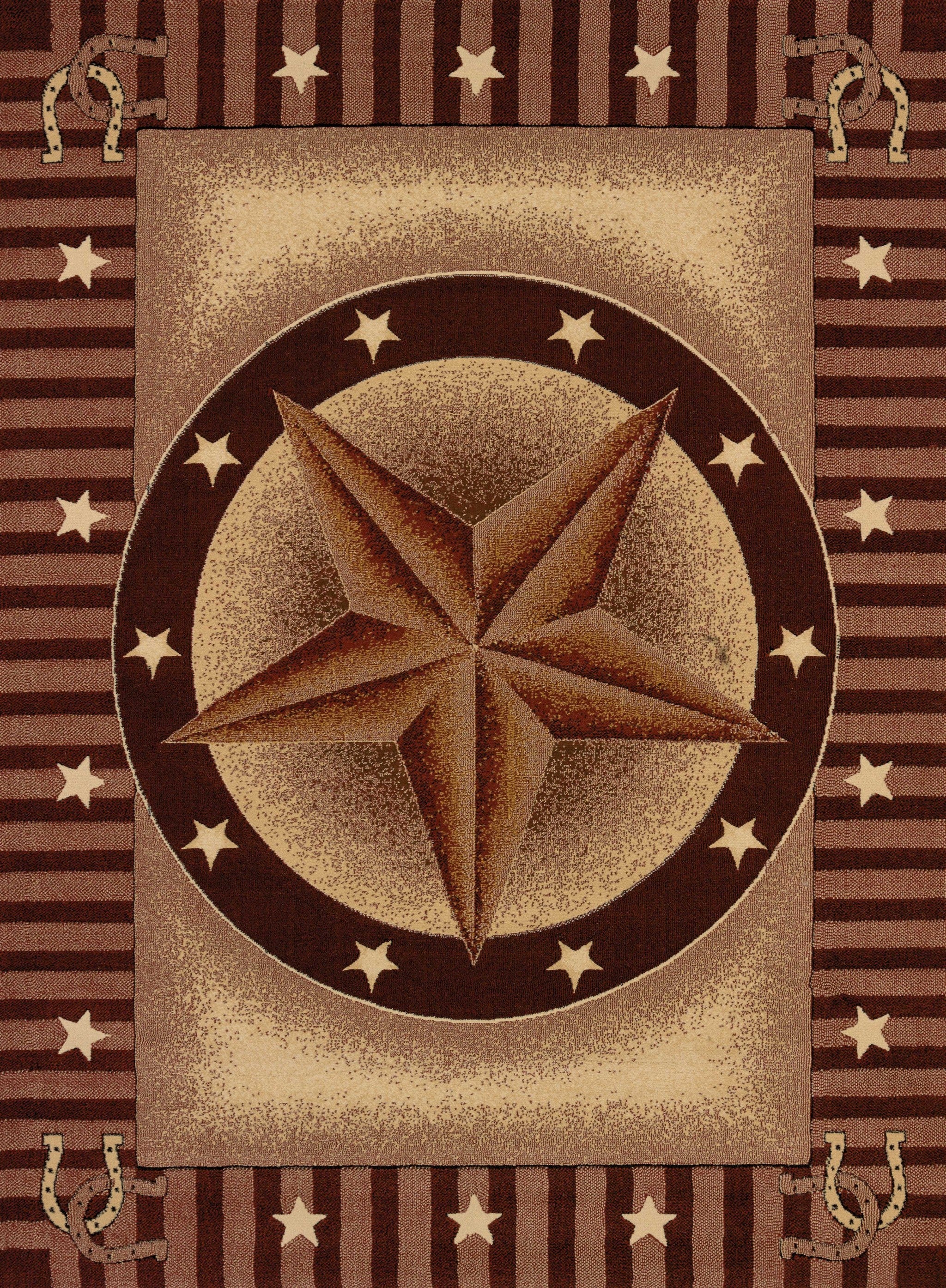 63" x 86" Auburn Polypropylene Area Rug