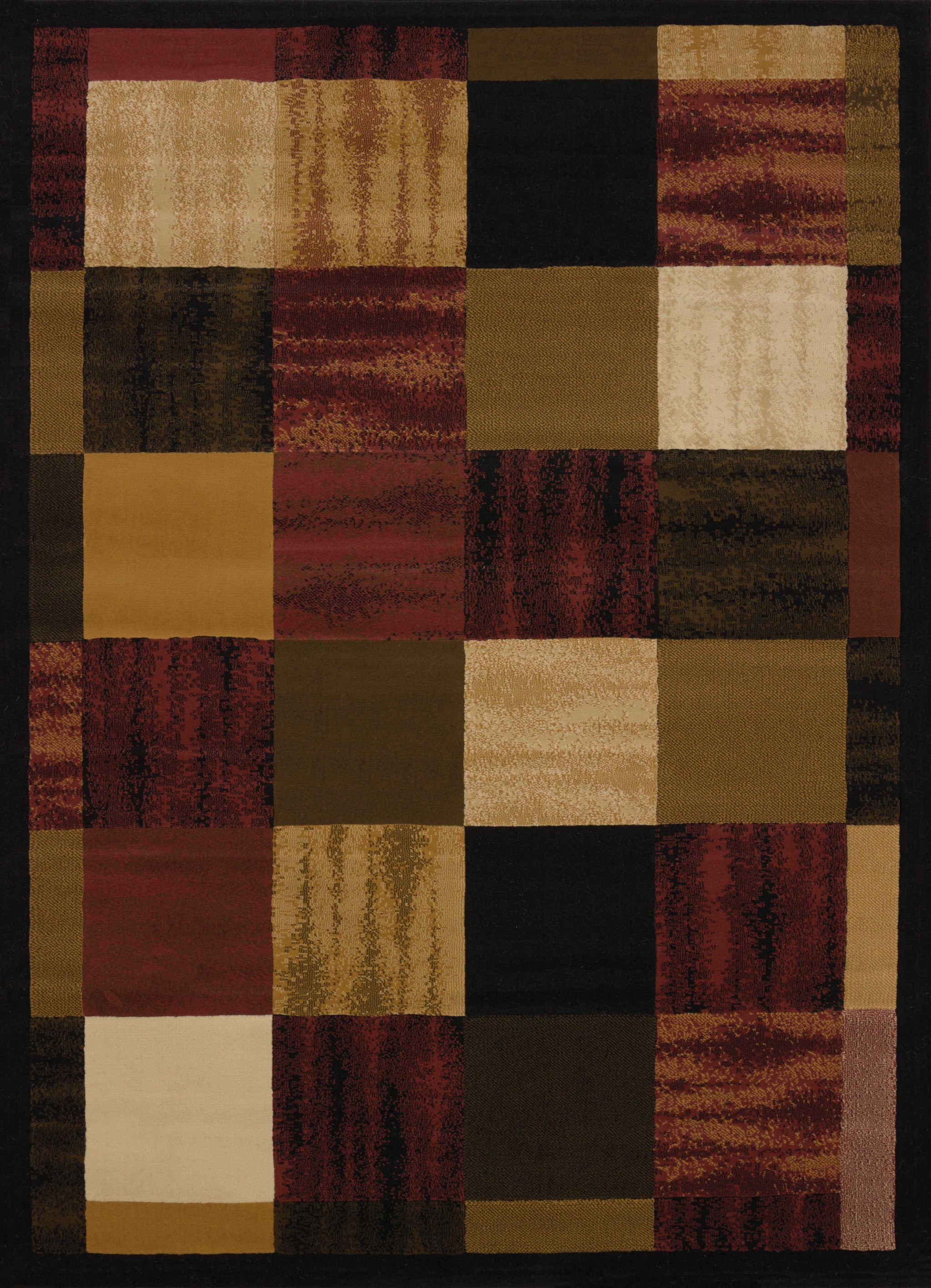 63" x 86" Auburn Polypropylene Area Rug