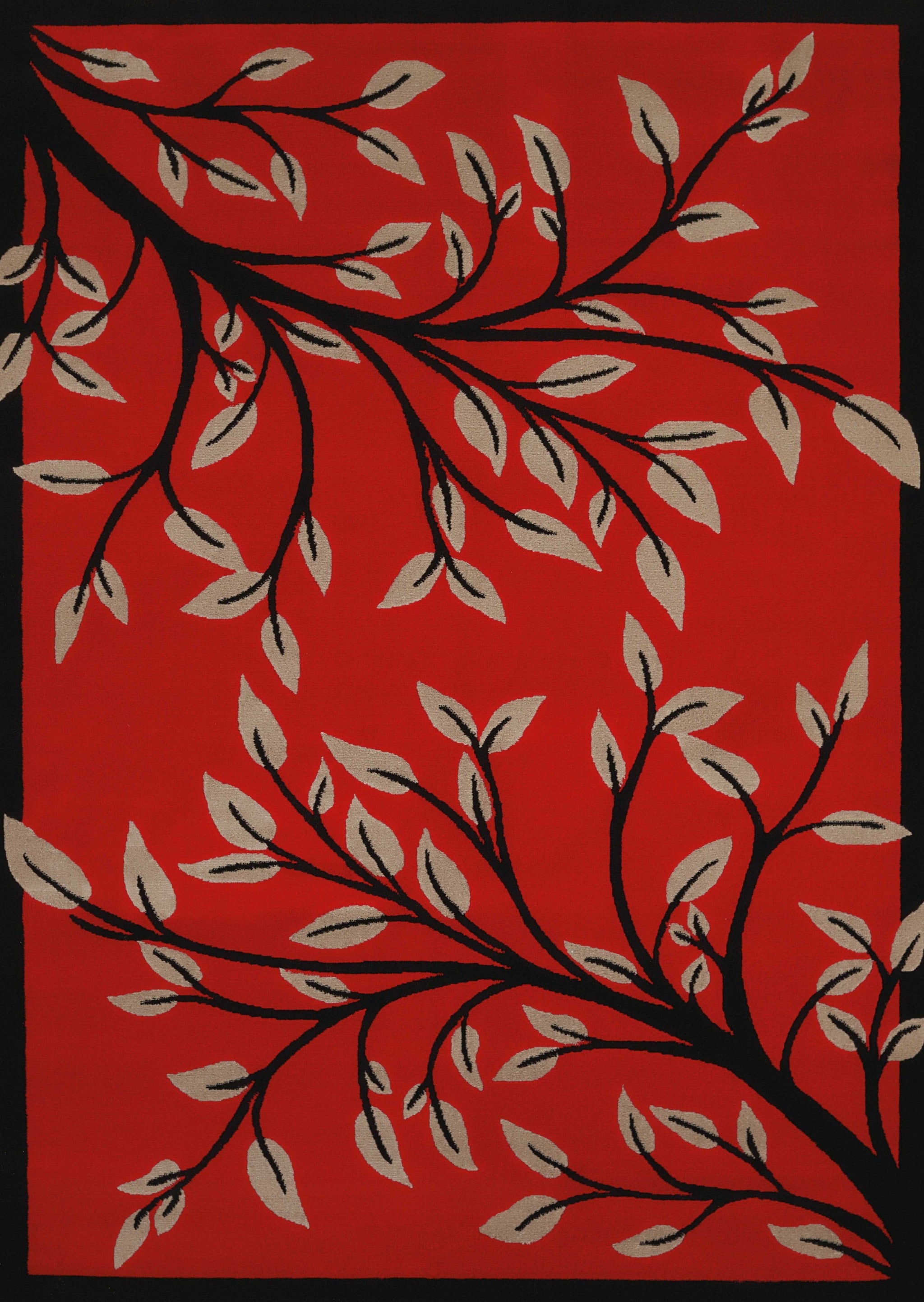 63" x 86" Garnet Polypropylene Area Rug