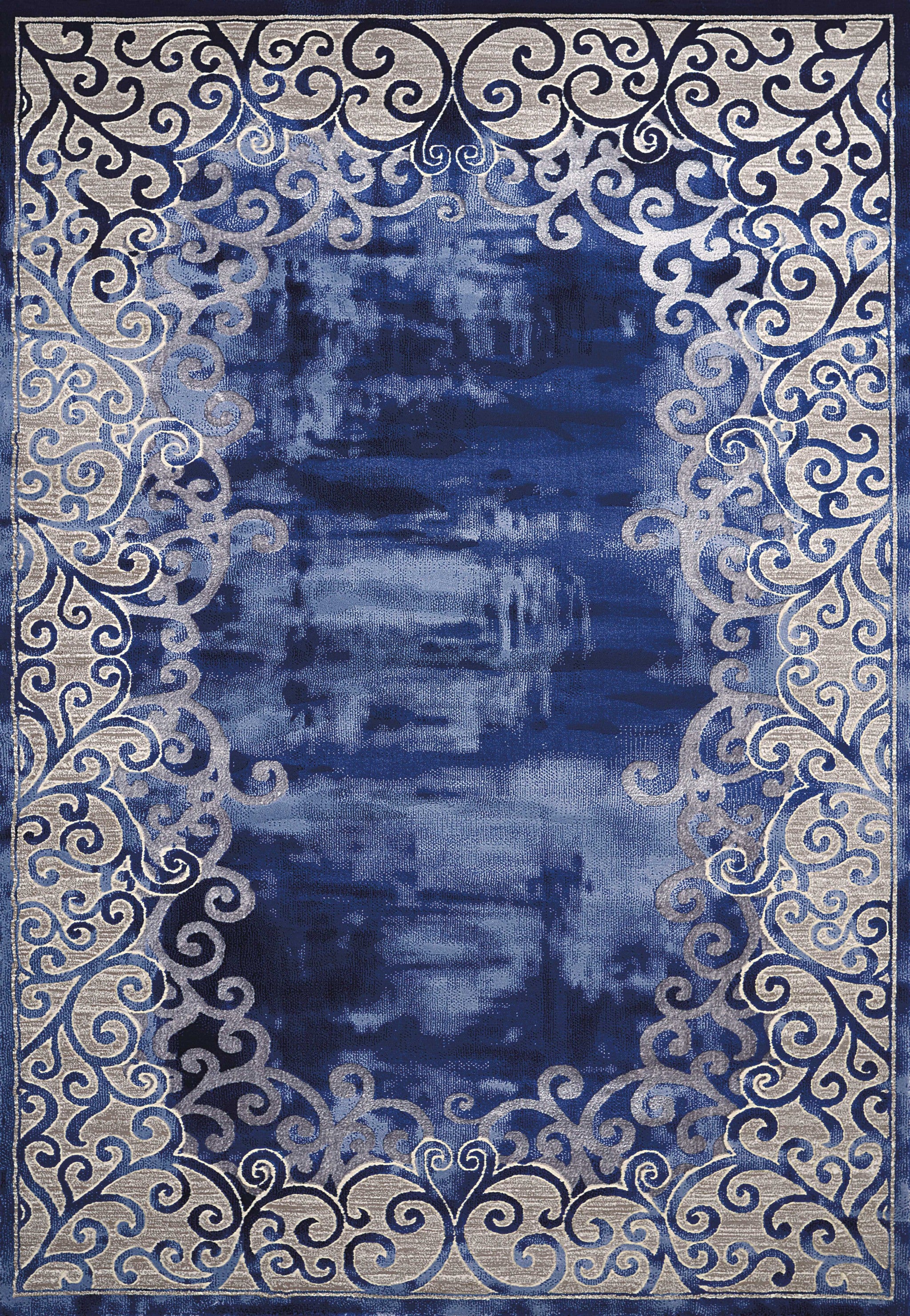 63" x 86" Midnight Polypropylene / Polyester Area Rug