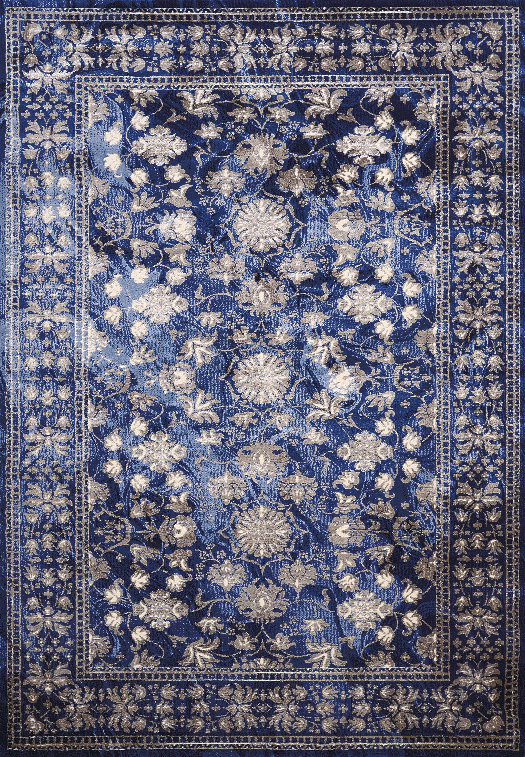 94" x 126" Midnight Polypropylene / Polyester Oversize Rug