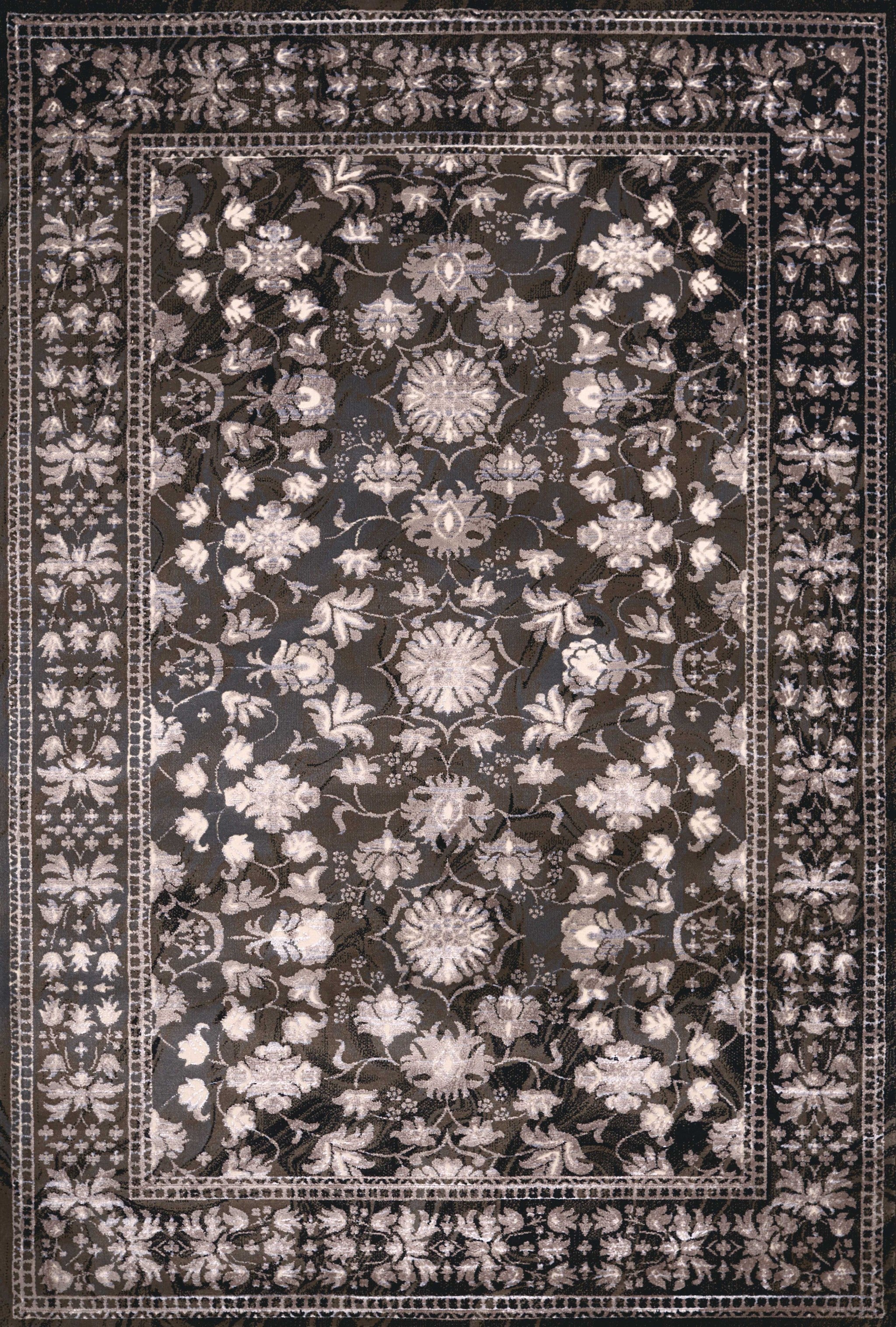 94" x 126" Dark Taupe Polypropylene / Polyester Oversize Rug