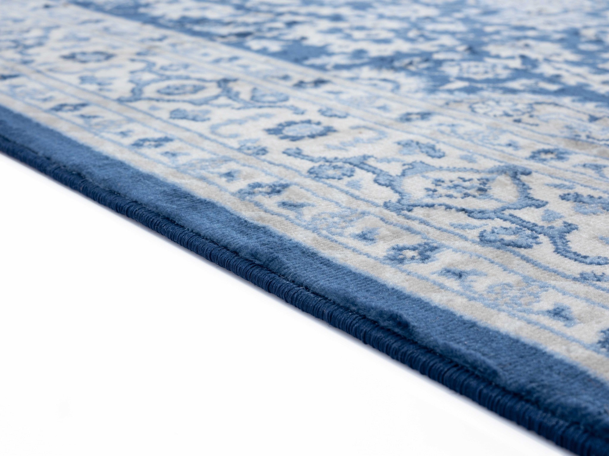 22" x 36" Denim Blue Olefin Accent Rug
