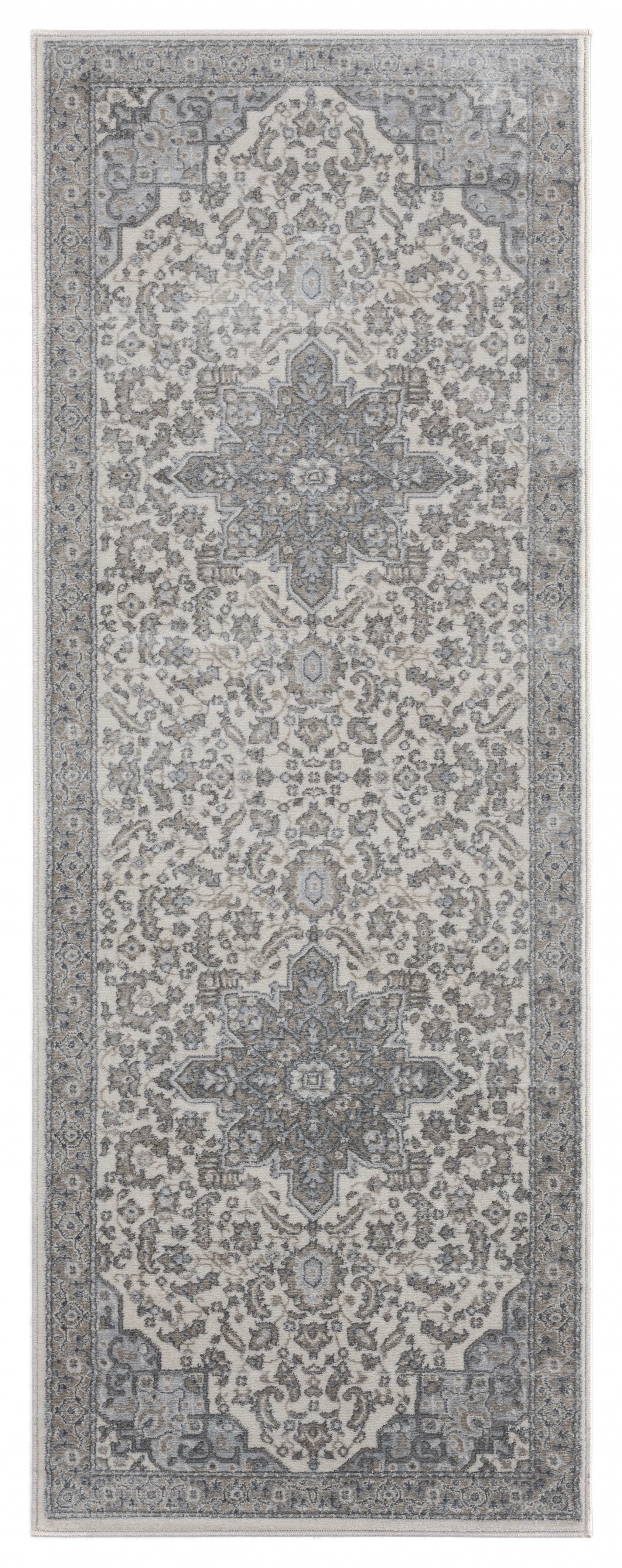 31" x 86" Grey Olefin Runner Rug
