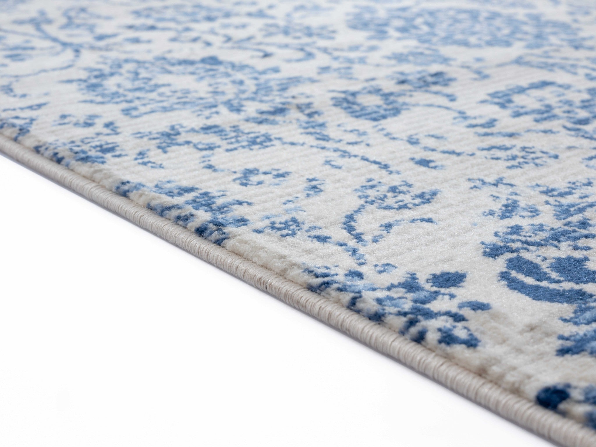 31" x 86" Denim Blue Olefin Runner Rug