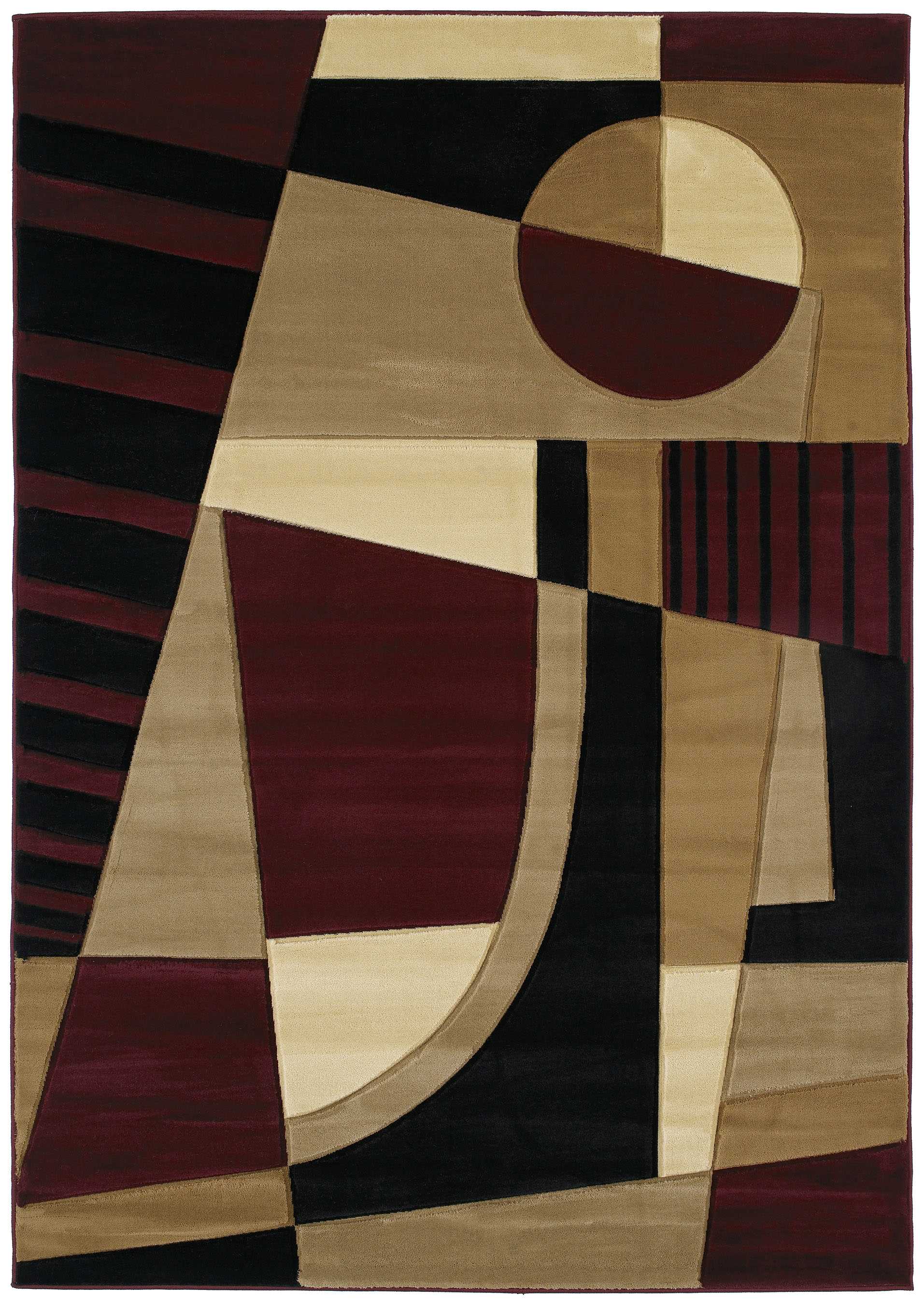 22" x 32" Burgundy Polypropylene Accent Rug