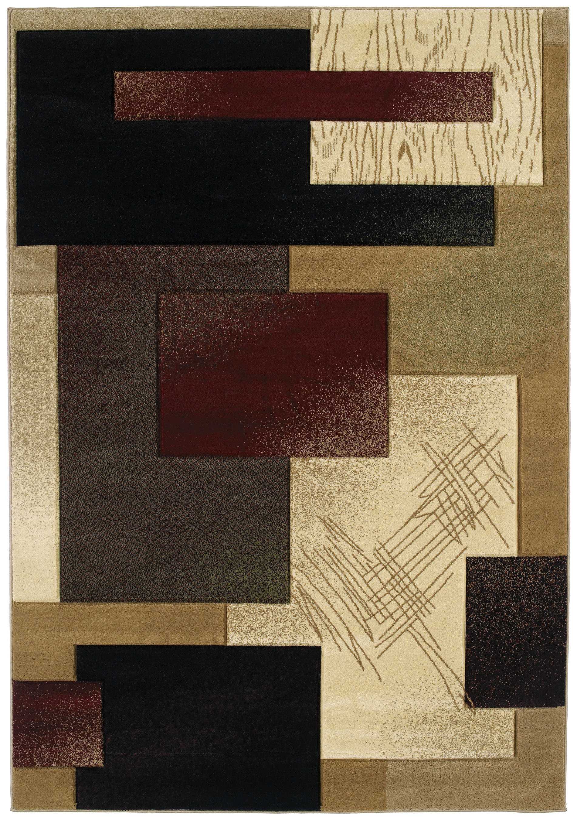 94" x 126" Burgundy Polypropylene Oversize Rug