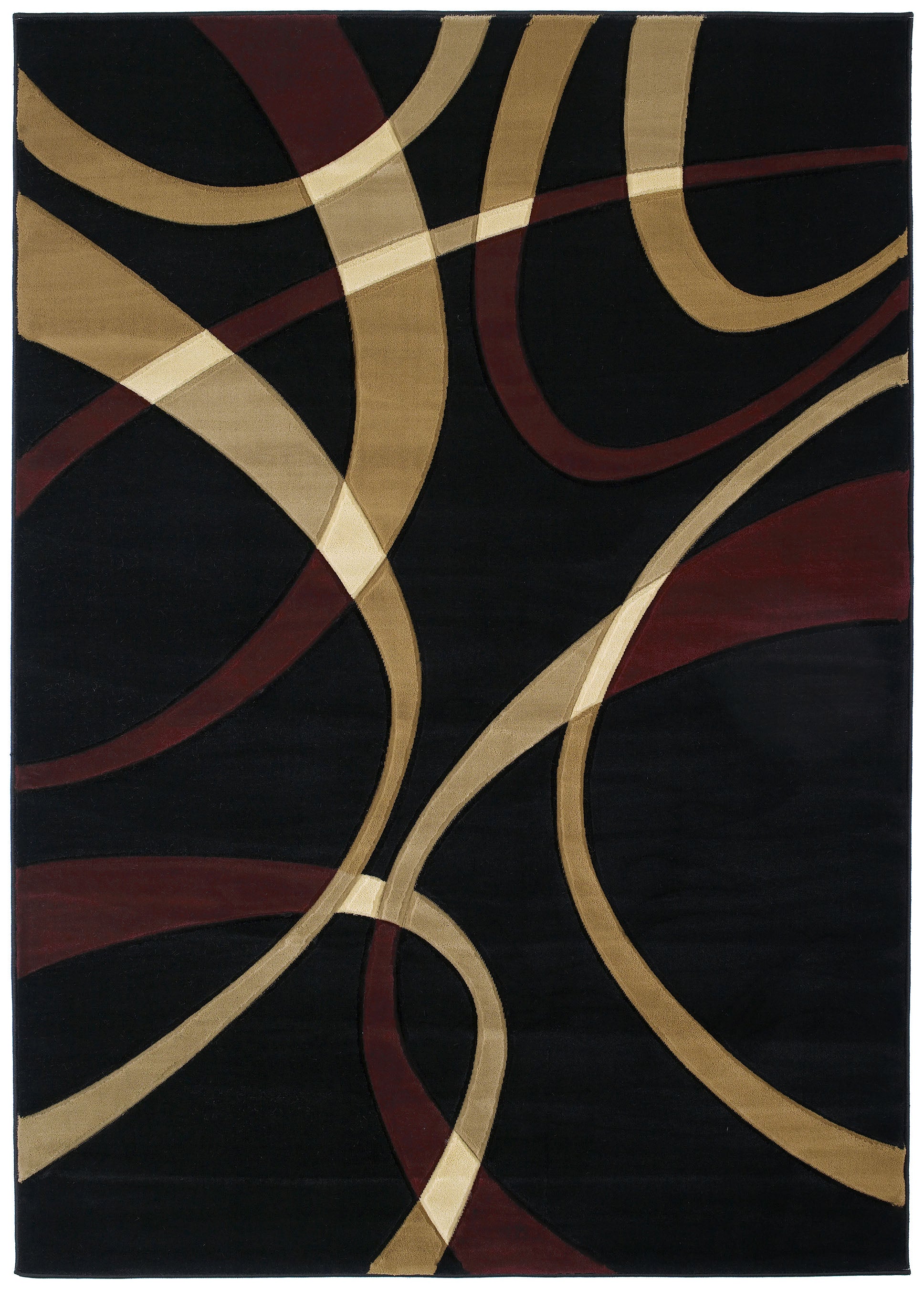 63" x 90" Onyx Polypropylene Area Rug
