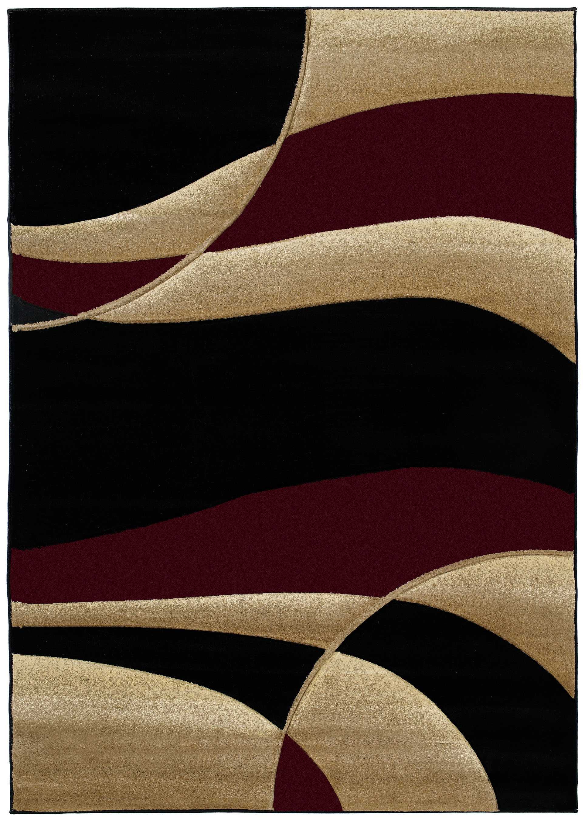 22" x 32" Burgundy Polypropylene Accent Rug