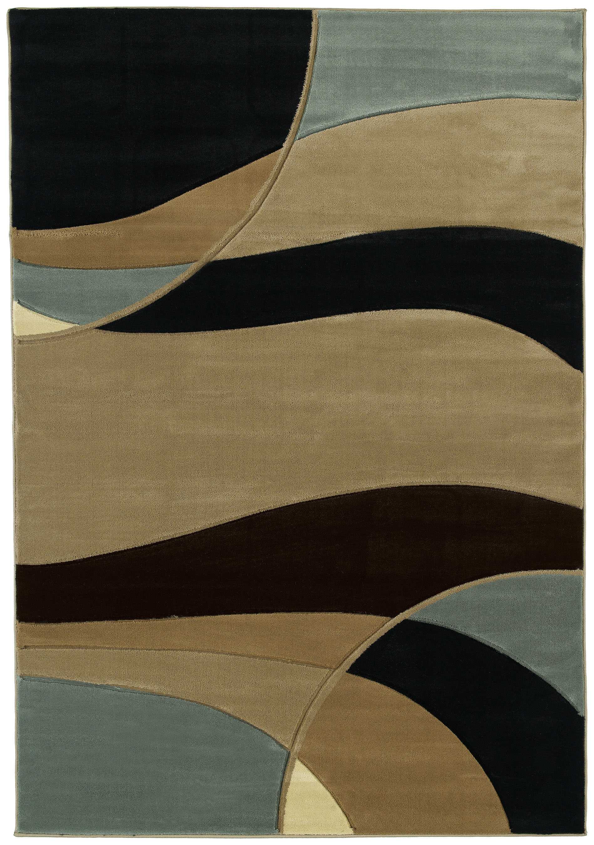 63" x 90" Smoke Blue Polypropylene Area Rug