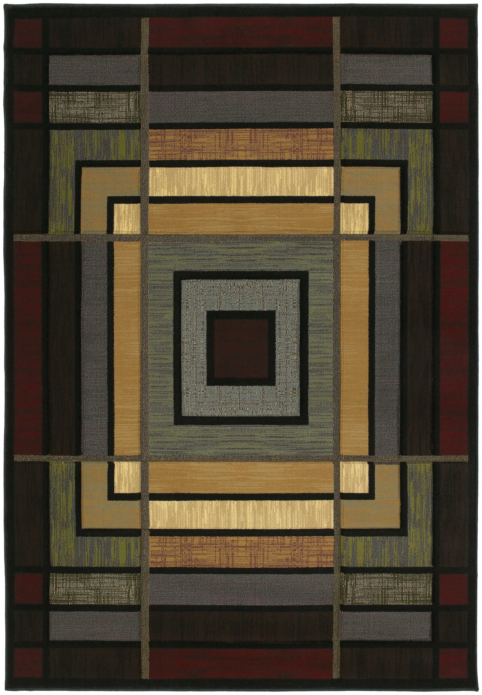 31" x 50" Smoke Blue Polypropylene Accent Rug