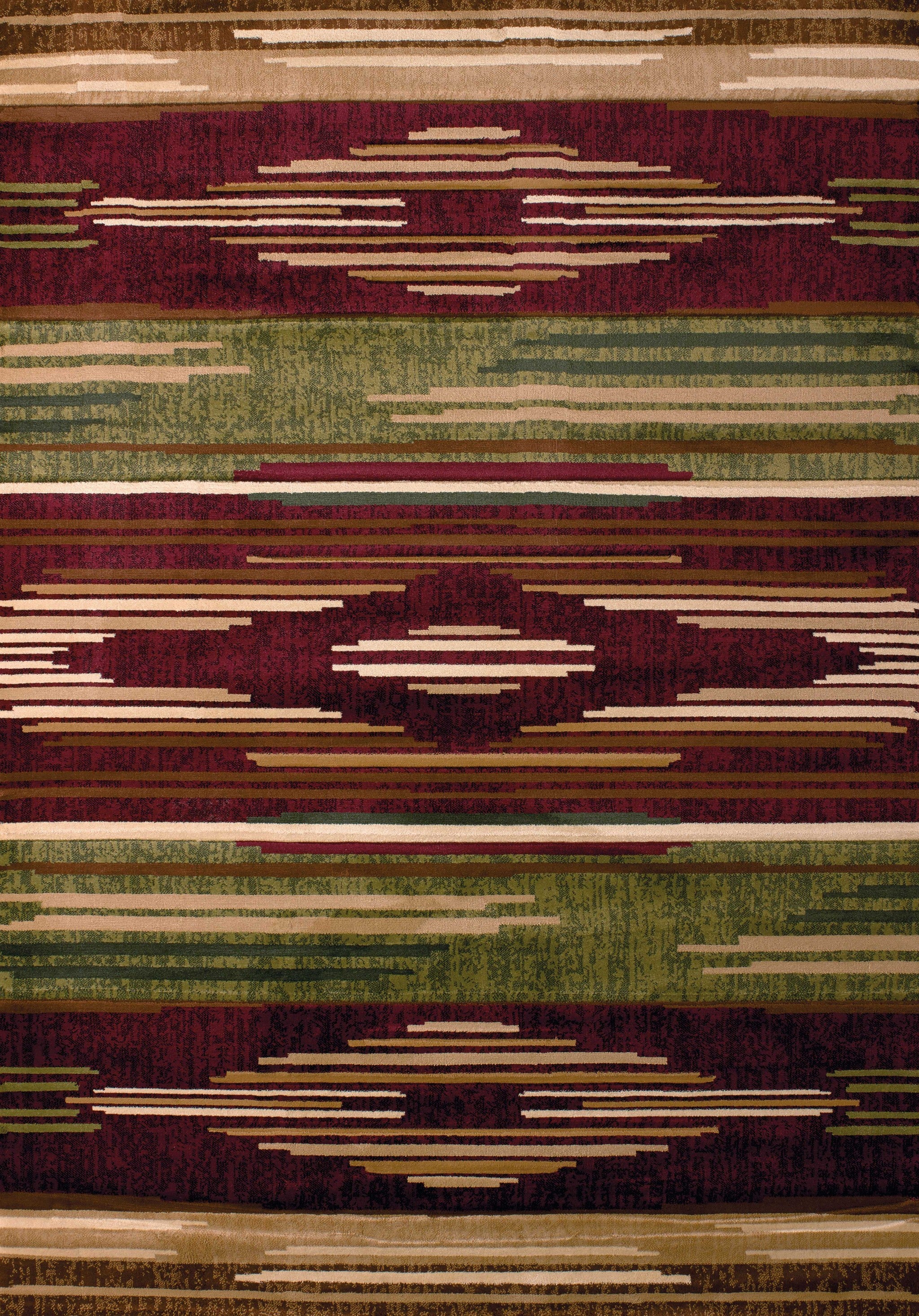 31" x 88" Burgundy Polypropylene Runner Rug