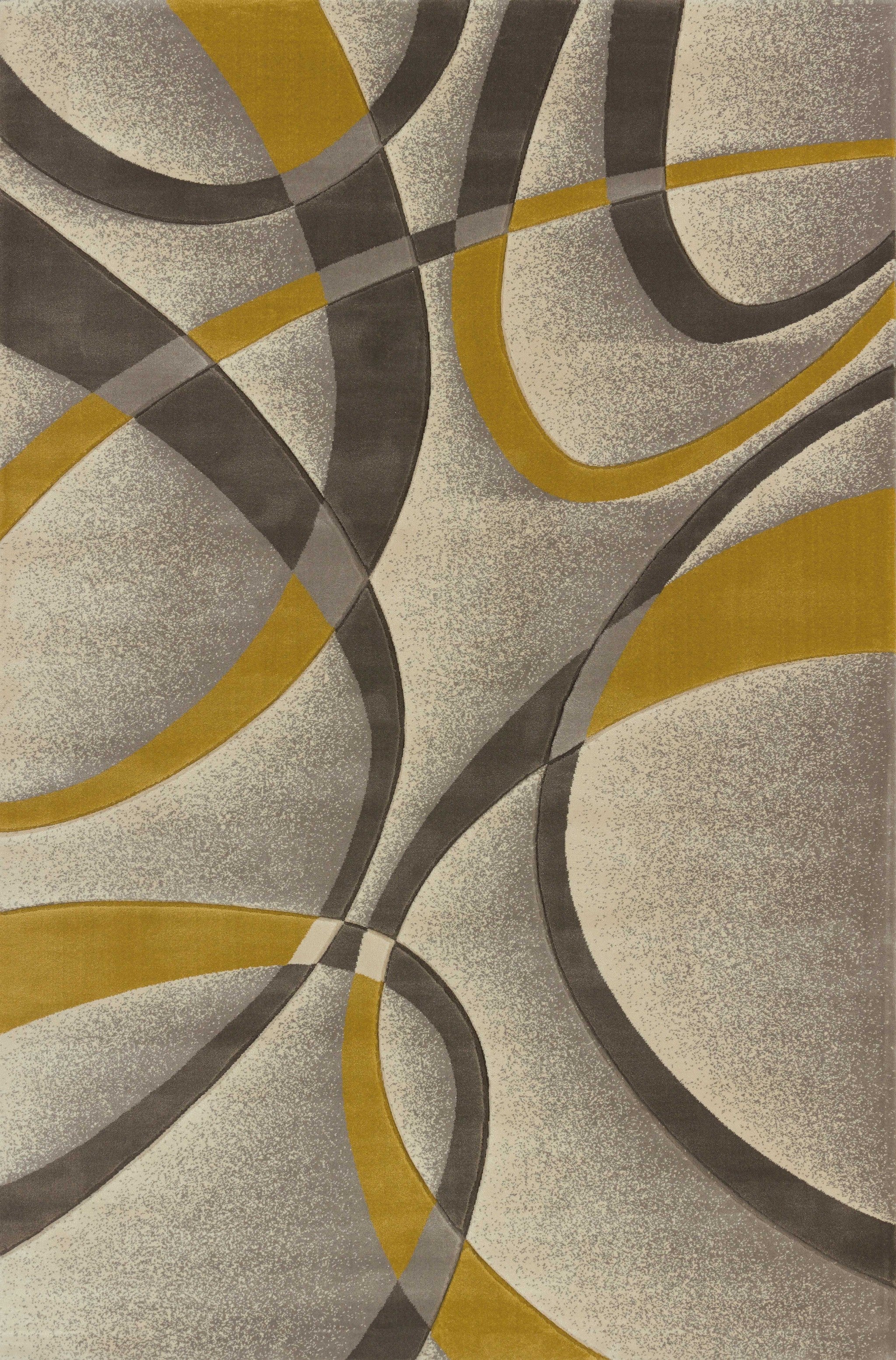 63" x 90" Silver Polypropylene Area Rug