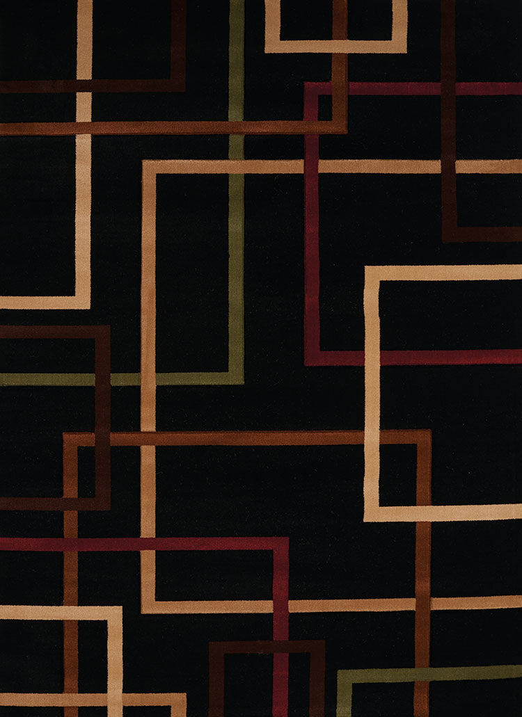 63" x 90" Onyx Polypropylene Area Rug