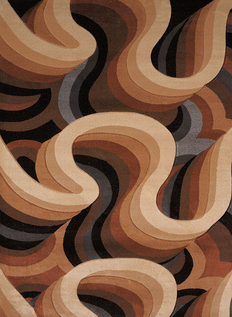 63" x 90" Toffee Polypropylene Area Rug