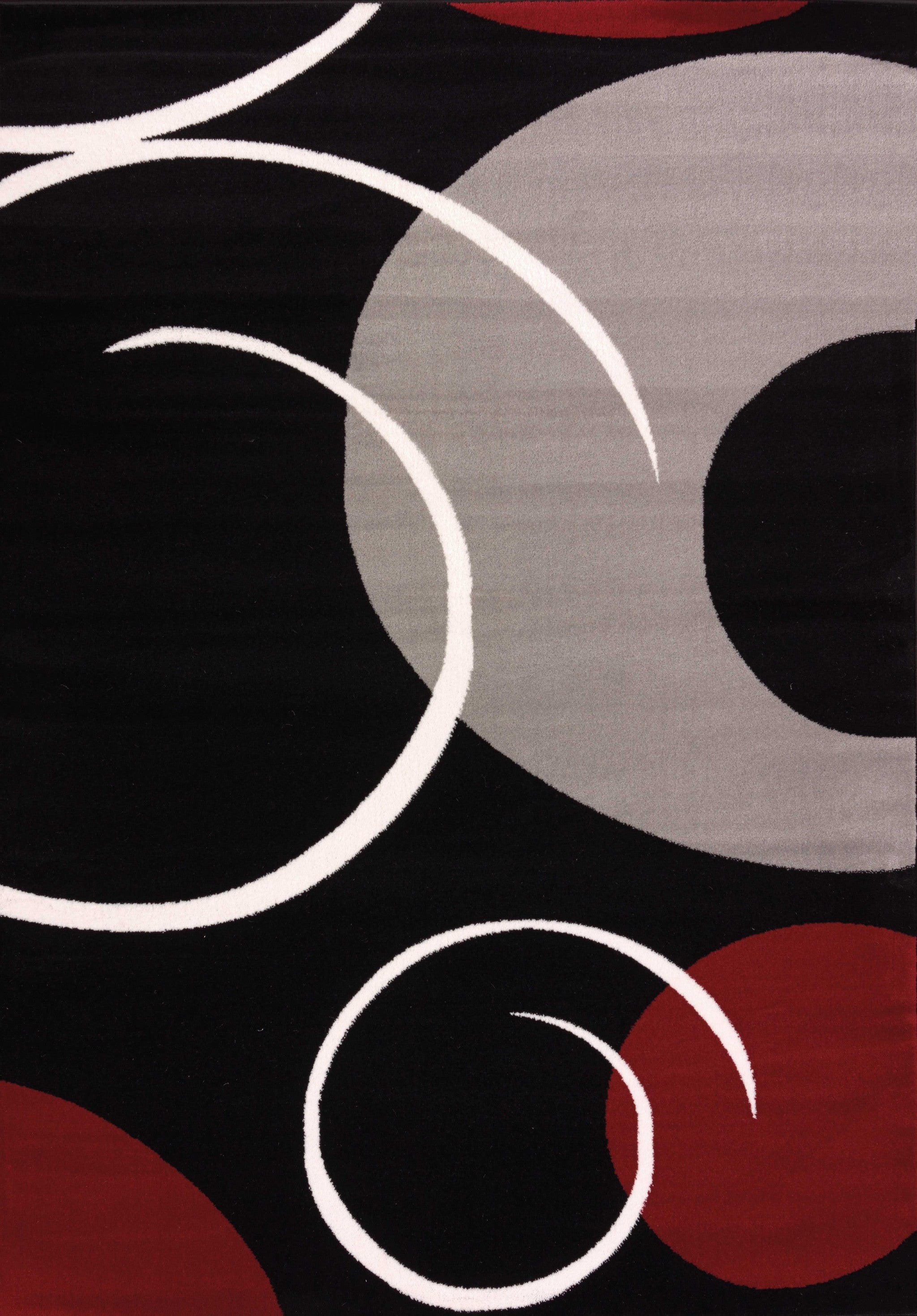 94" x 126" Grey Polypropylene Area Rug