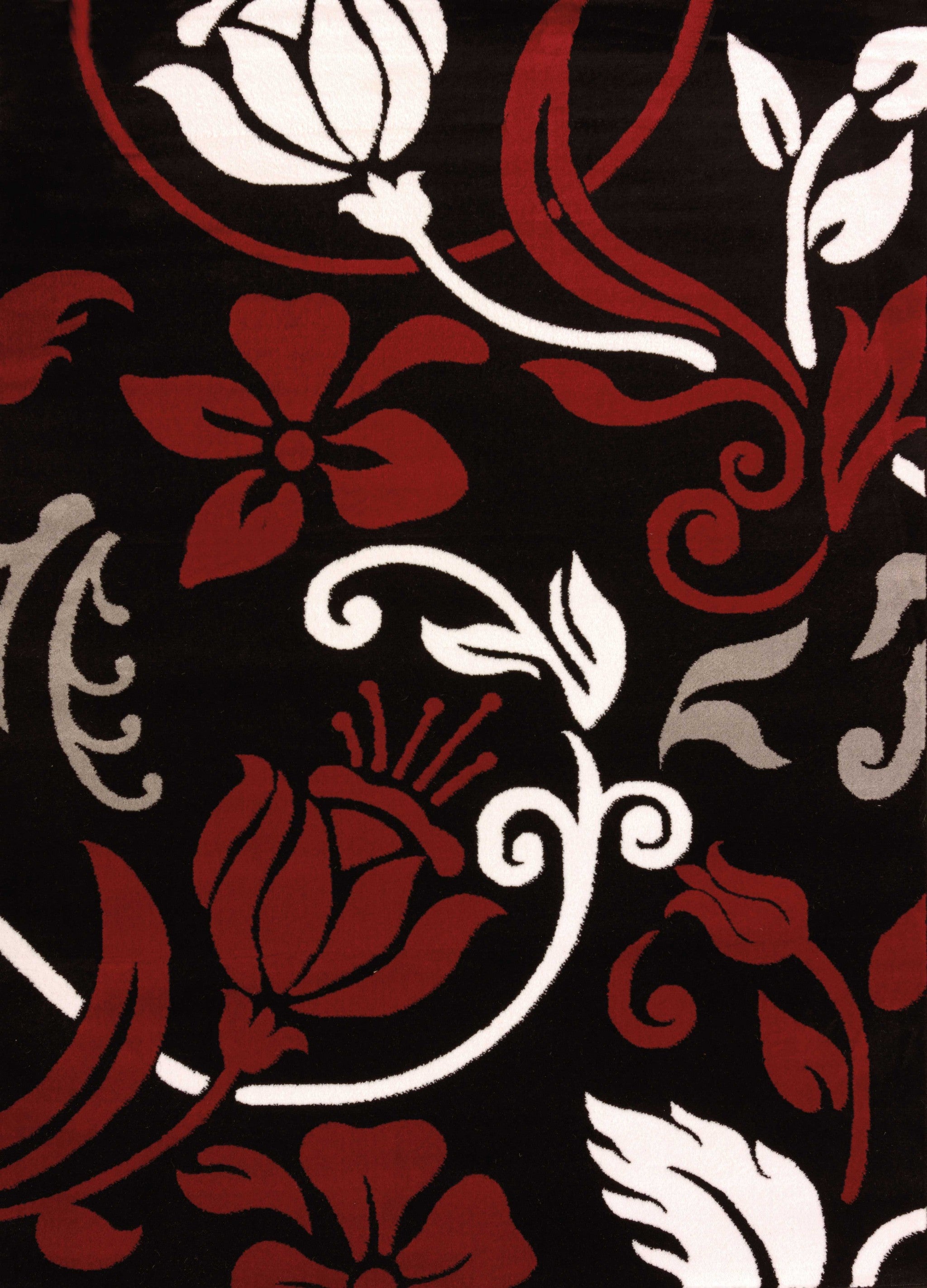 94" x 126" Grey Polypropylene Area Rug