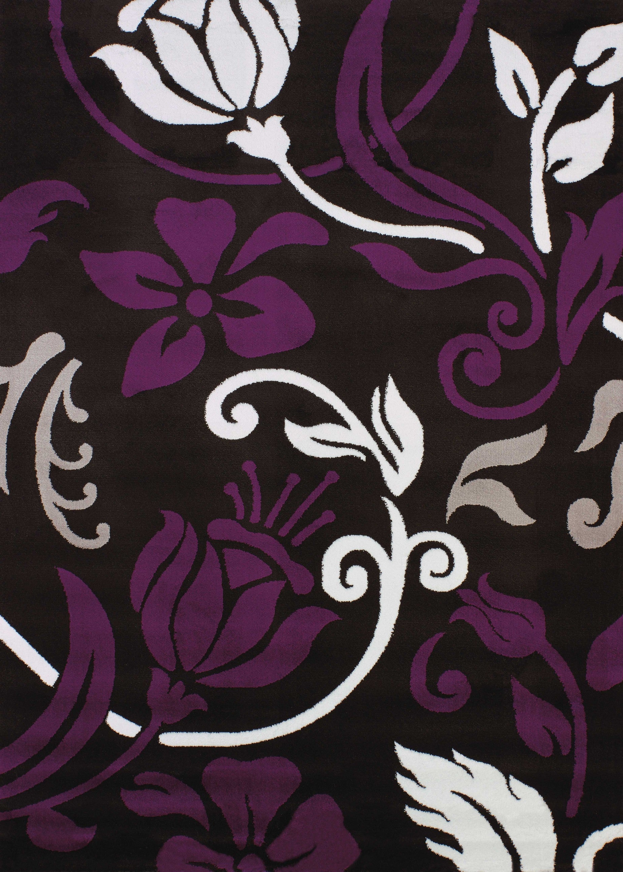 94" x 126" Plum Polypropylene Area Rug