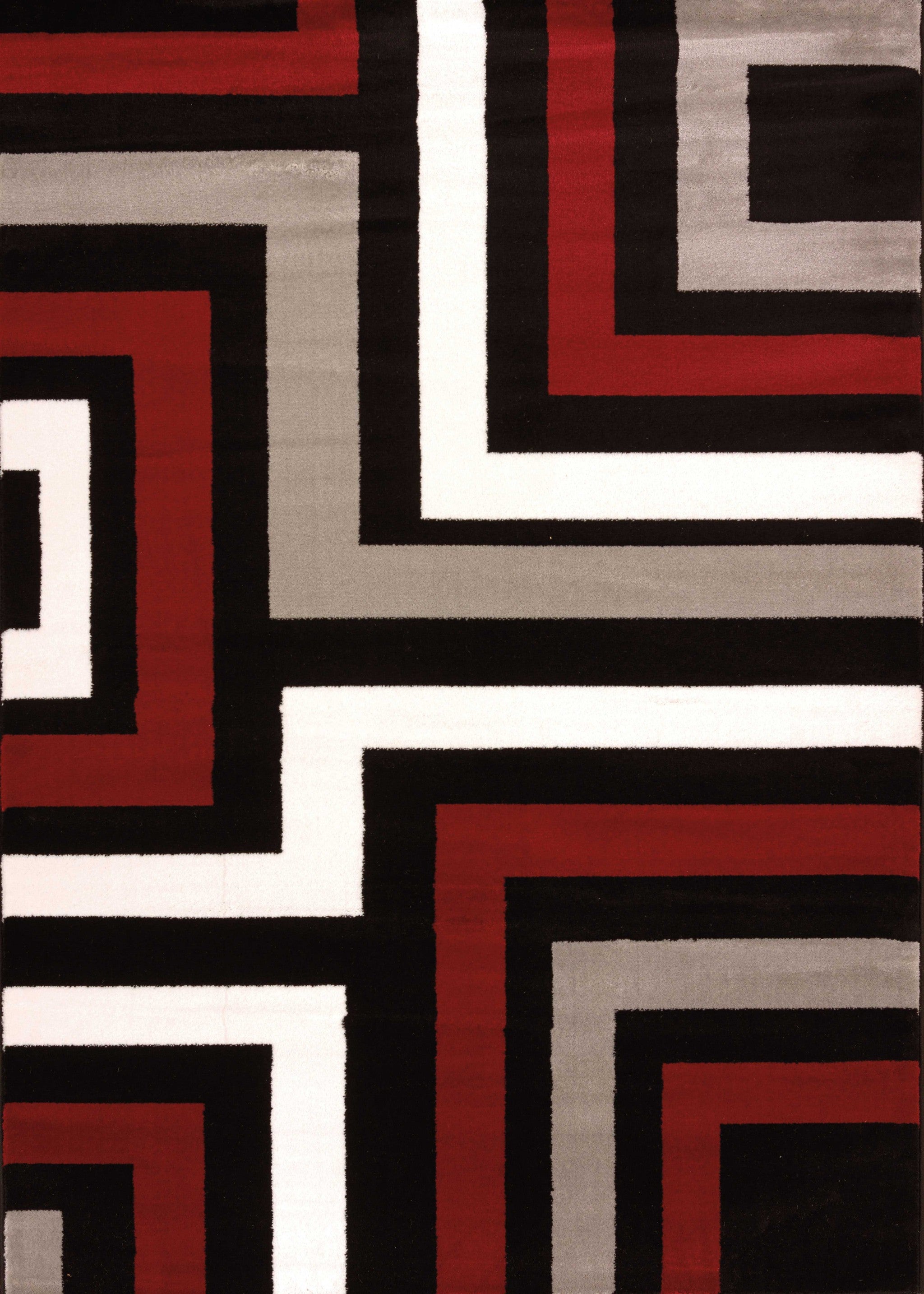 94" x 126" Grey Polypropylene Area Rug