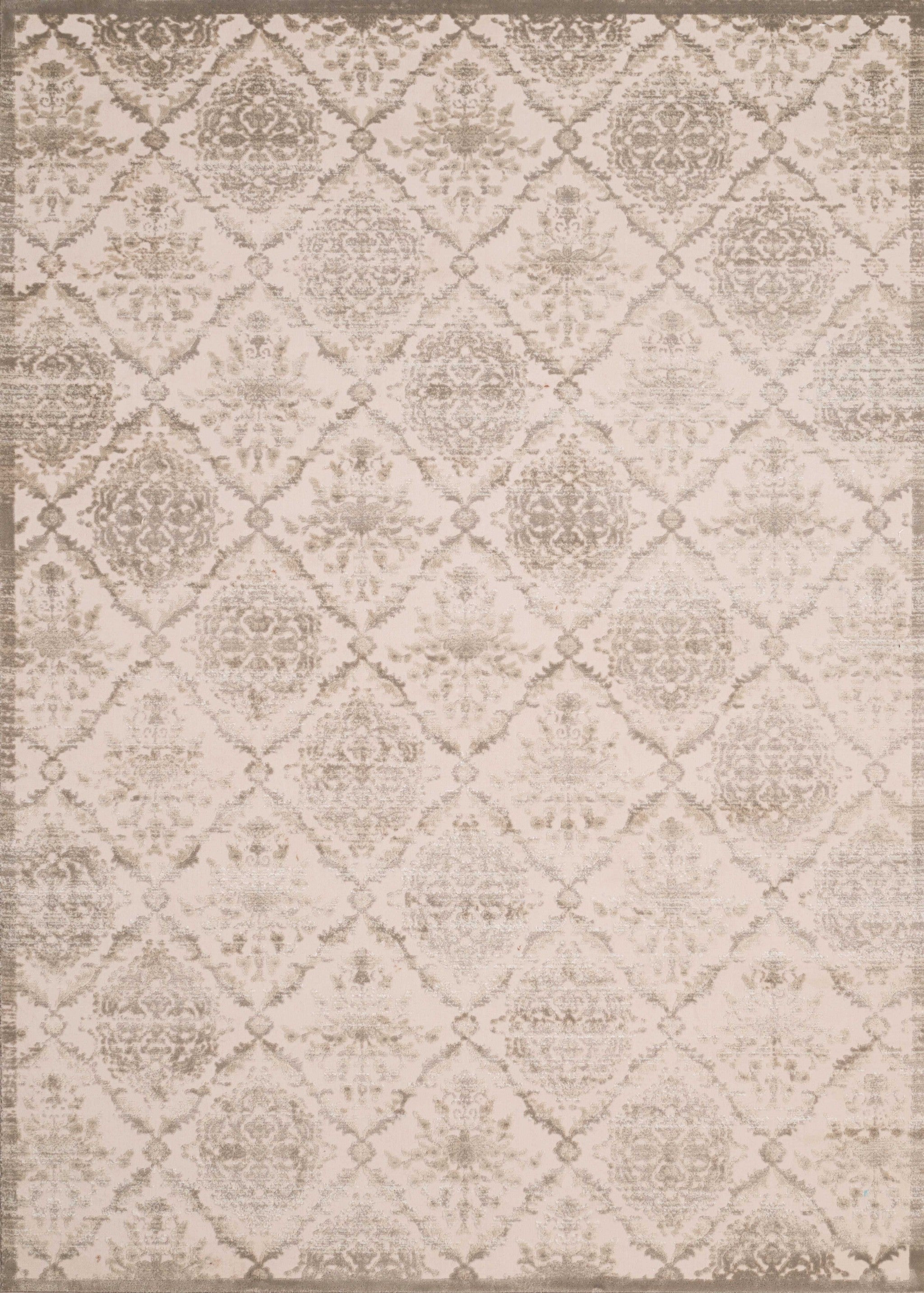 94" x 126" Dark Taupe Polyester / Olefin Oversize Rug