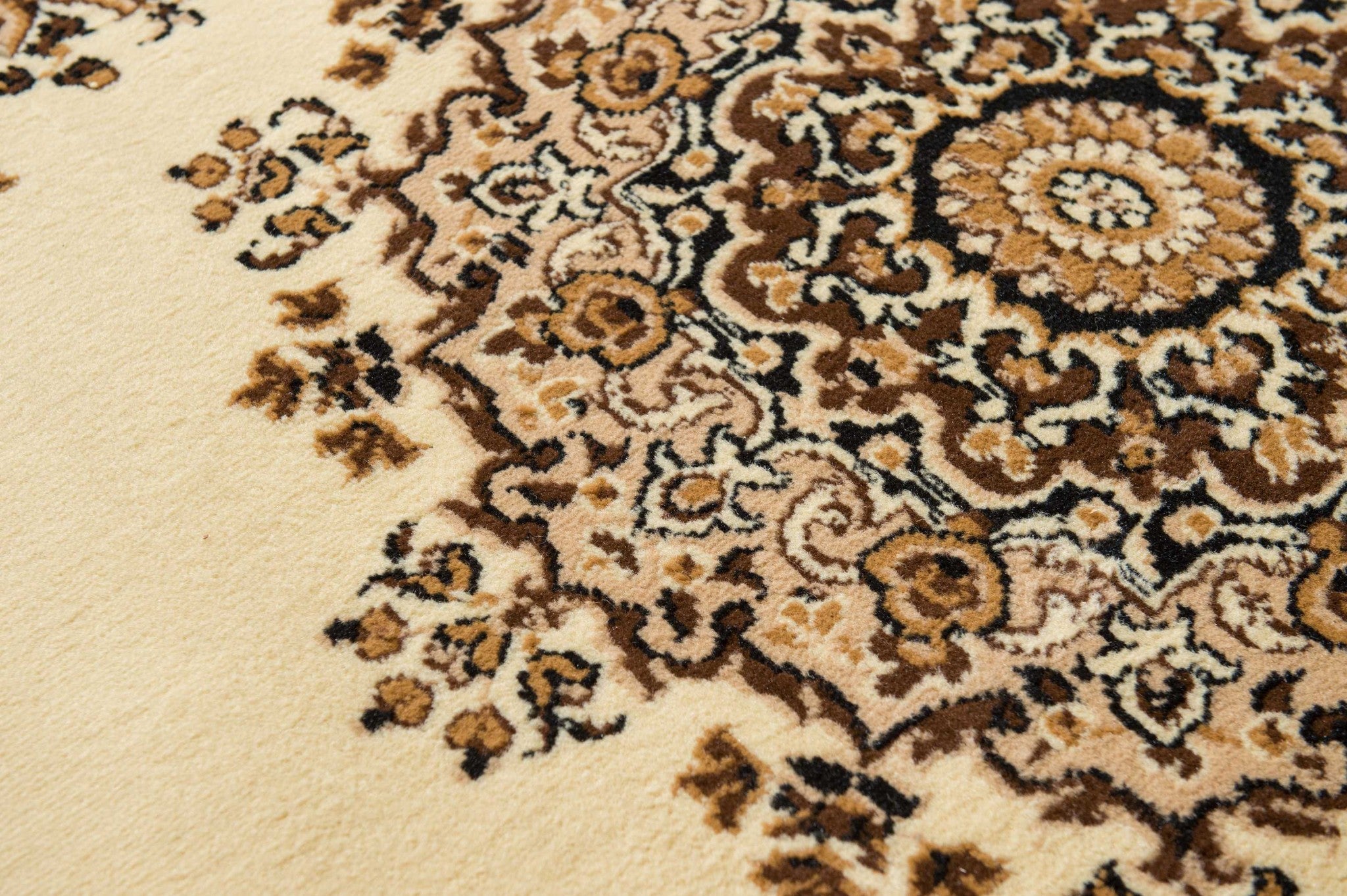 63" x 86" Ivory Polypropyelene Area Rug