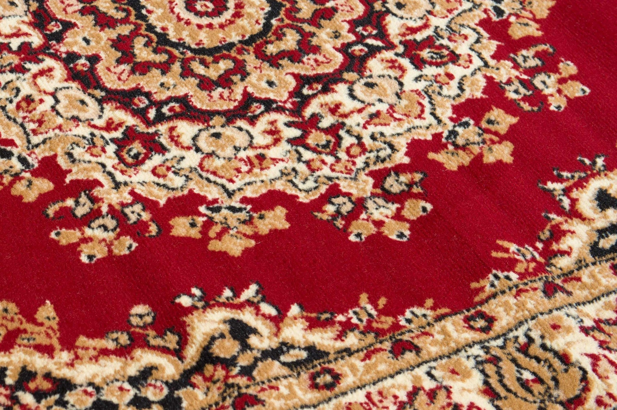 63" x 86" Red Polypropyelene Area Rug