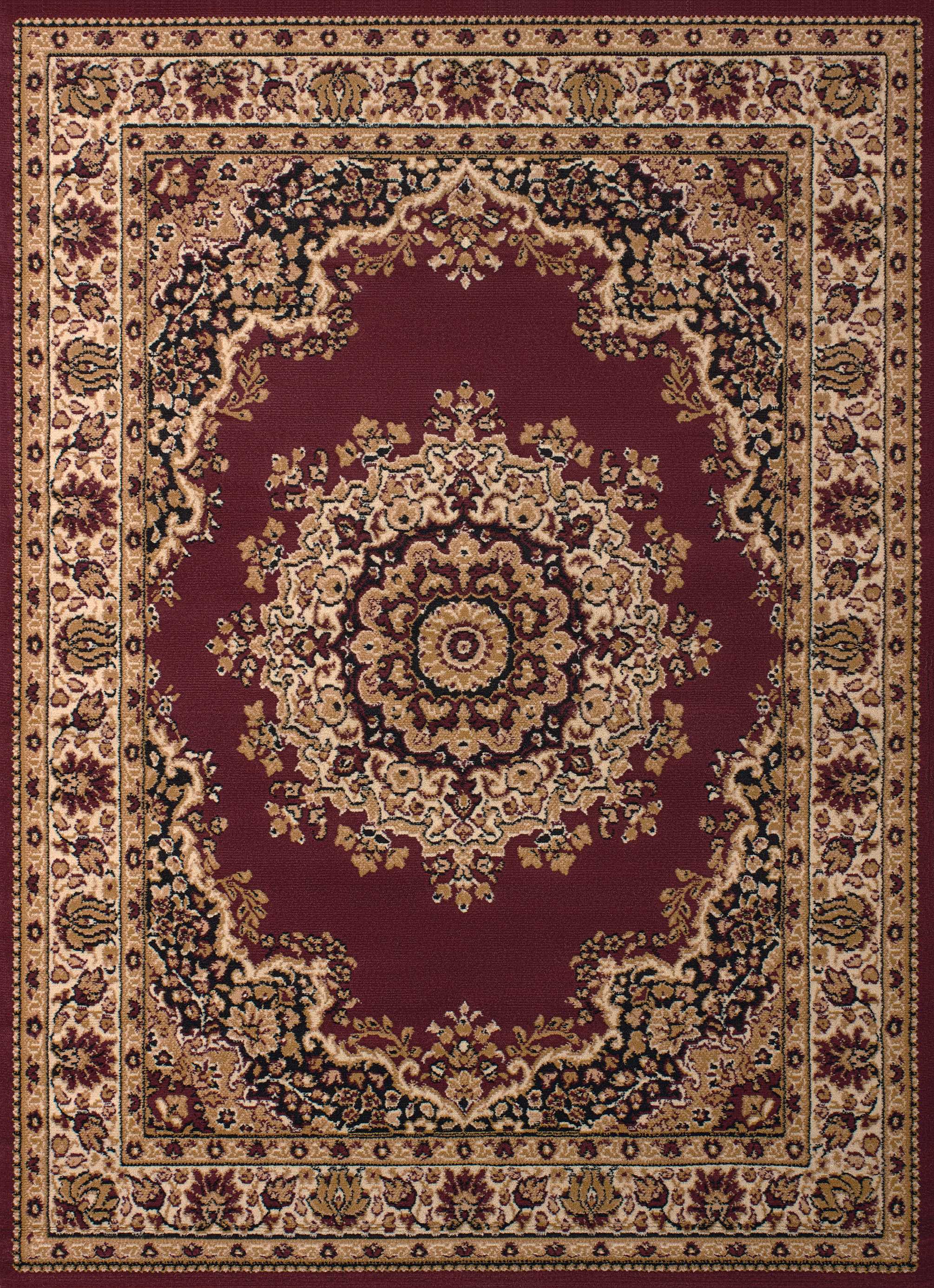 94" x 126" Burgundy Polypropyelene Oversize Rug