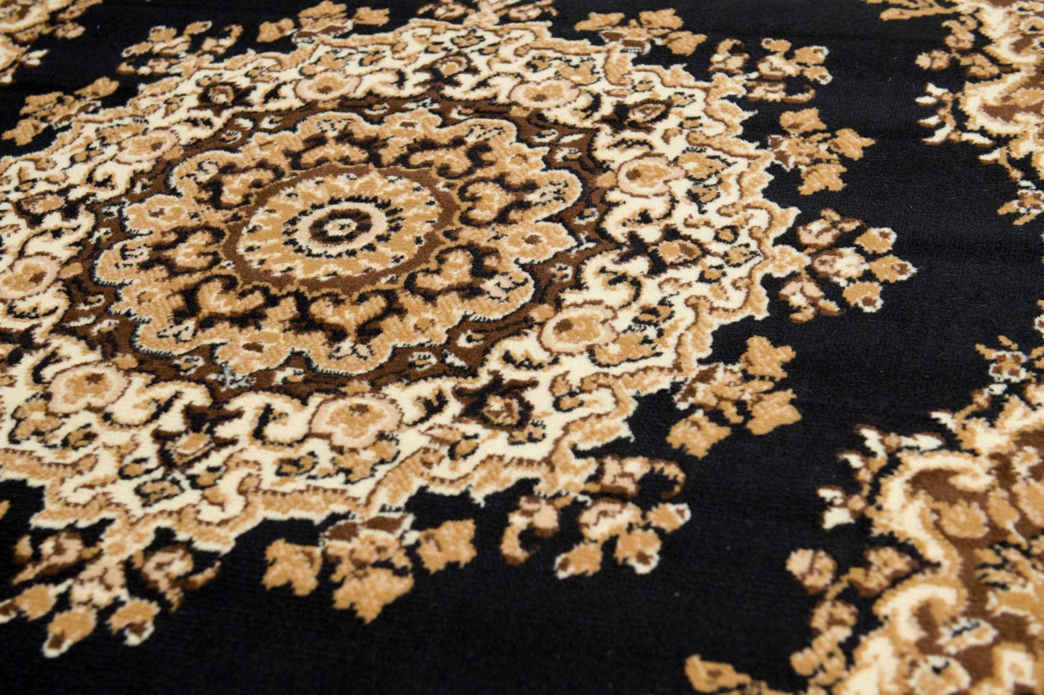 27" x 86" Black Polypropyelene Runner Rug