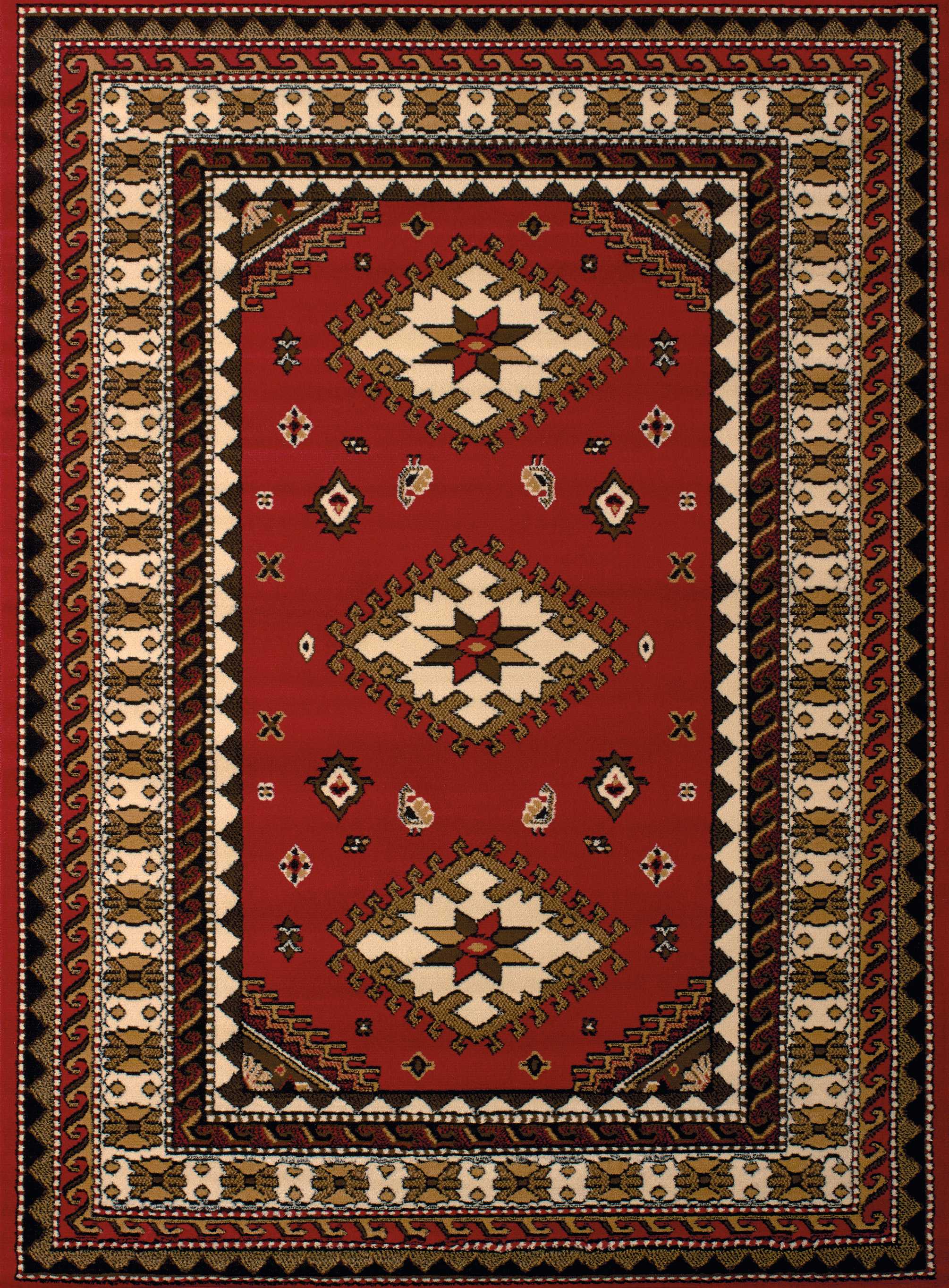 94" x 126" Red Polypropyelene Oversize Rug