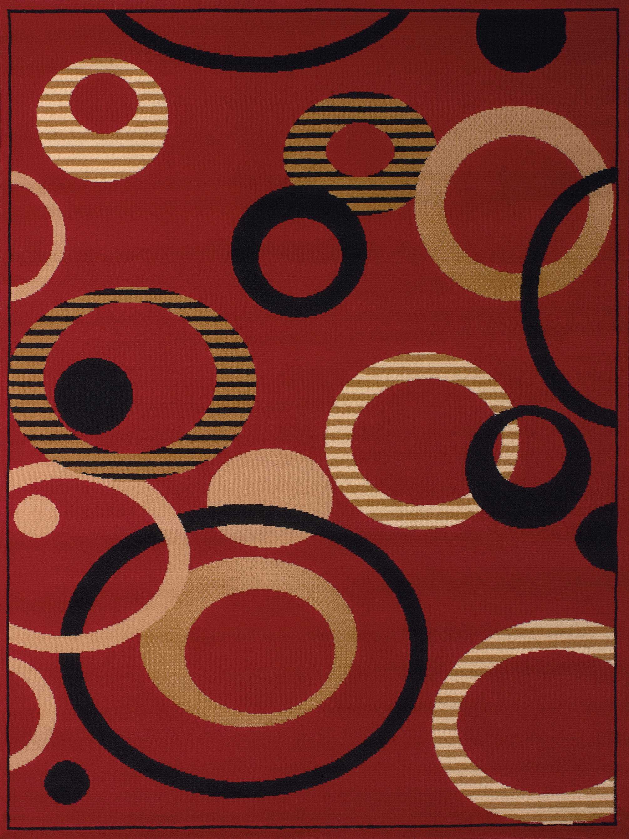 33" x 39" Red Polypropyelene Accent Rug