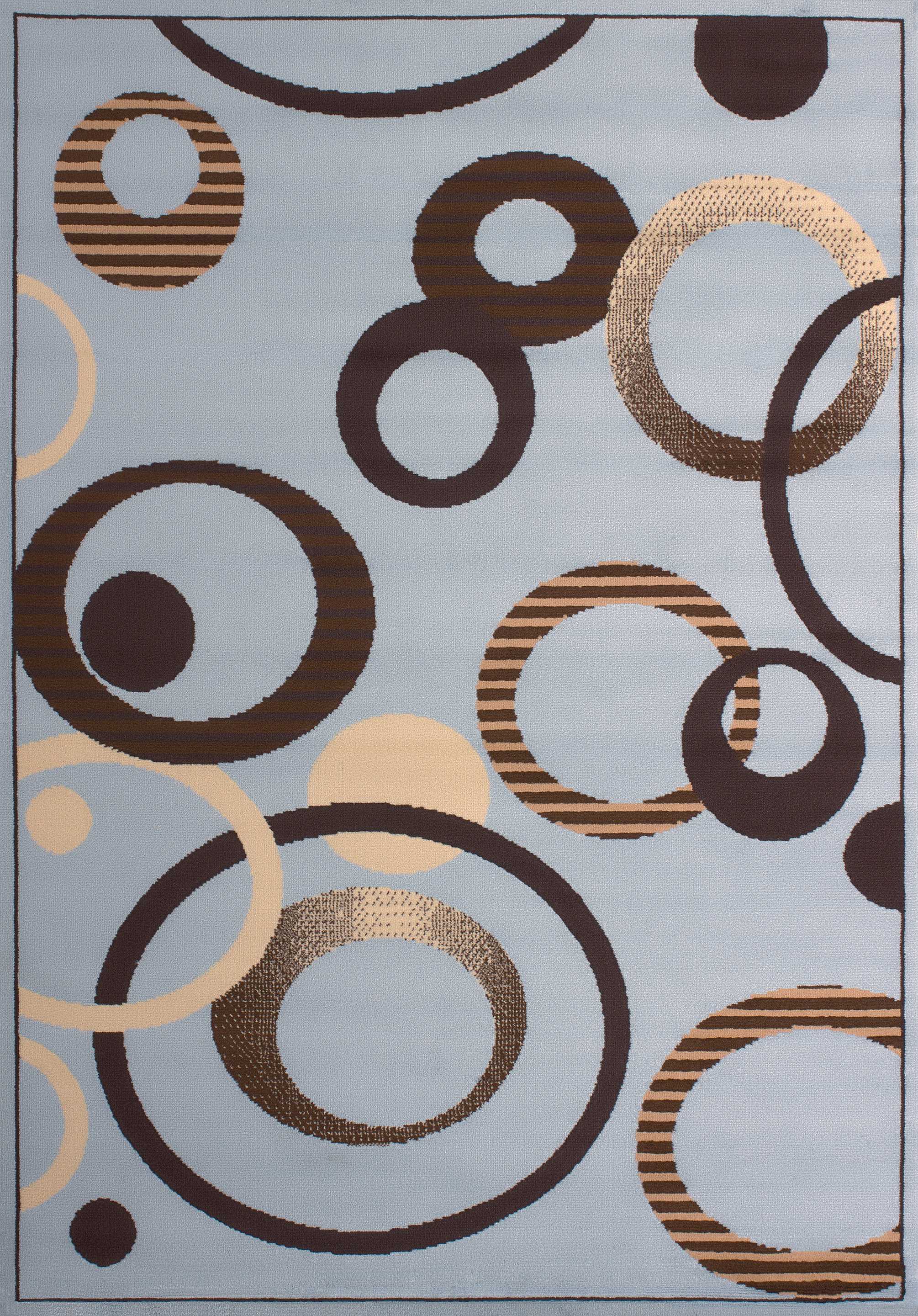 27" x 86" Blue Polypropyelene Runner Rug