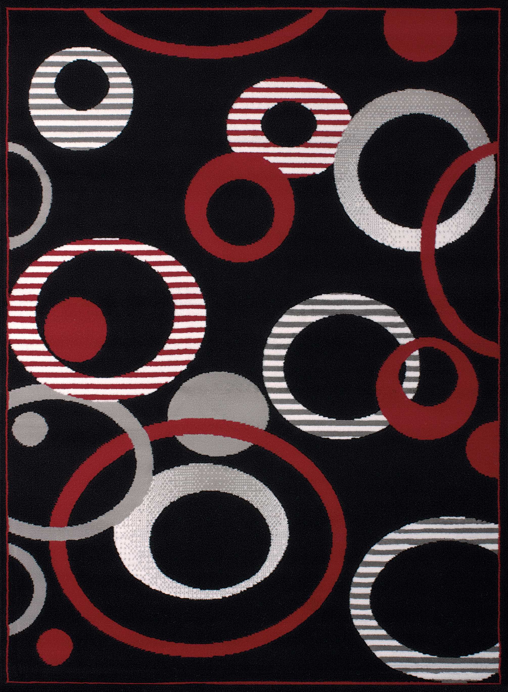 27" x 86" Black Polypropyelene Runner Rug