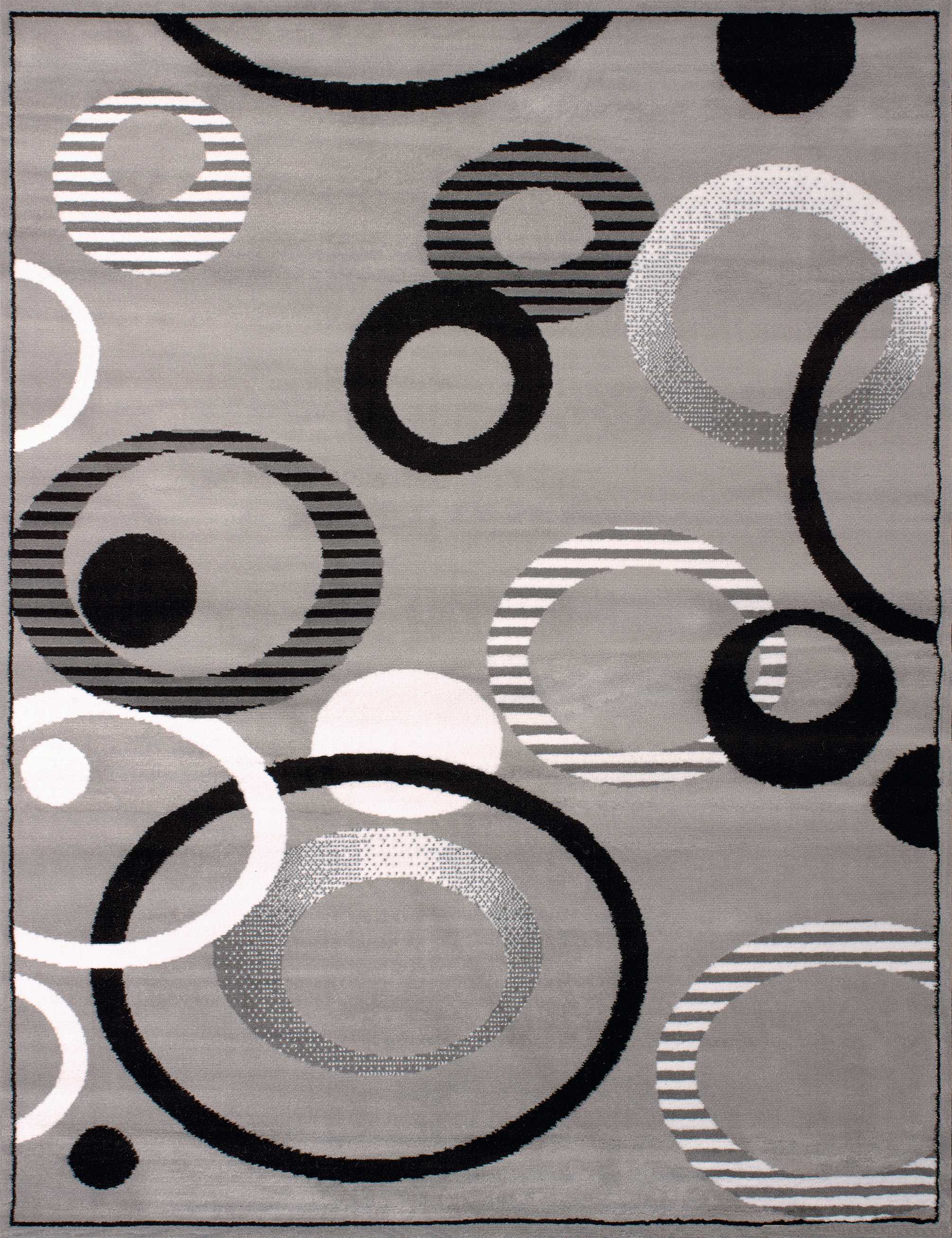 94" x 126" Silver Polypropyelene Oversize Rug
