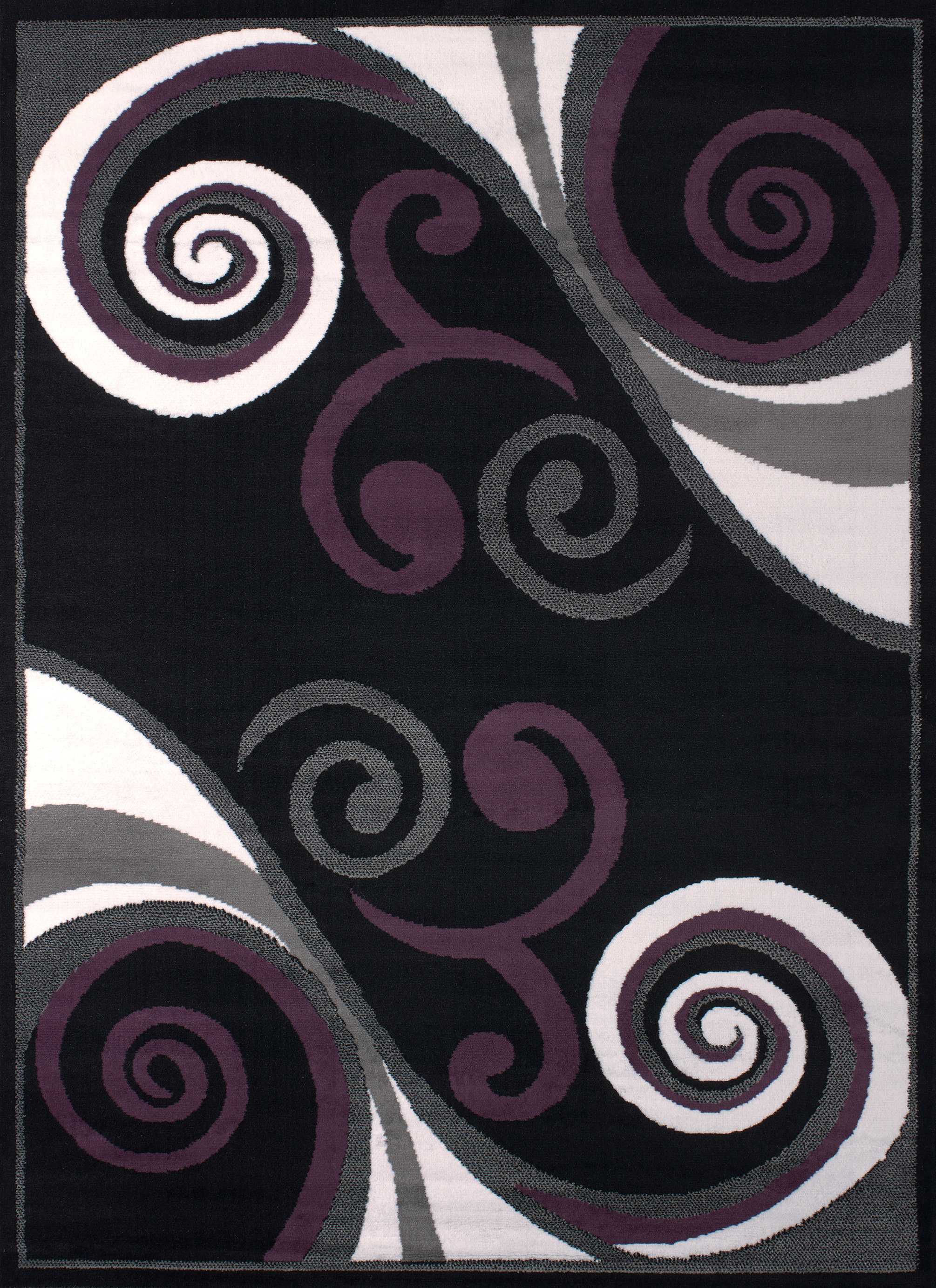 27" x 86" Black Polypropyelene Runner Rug