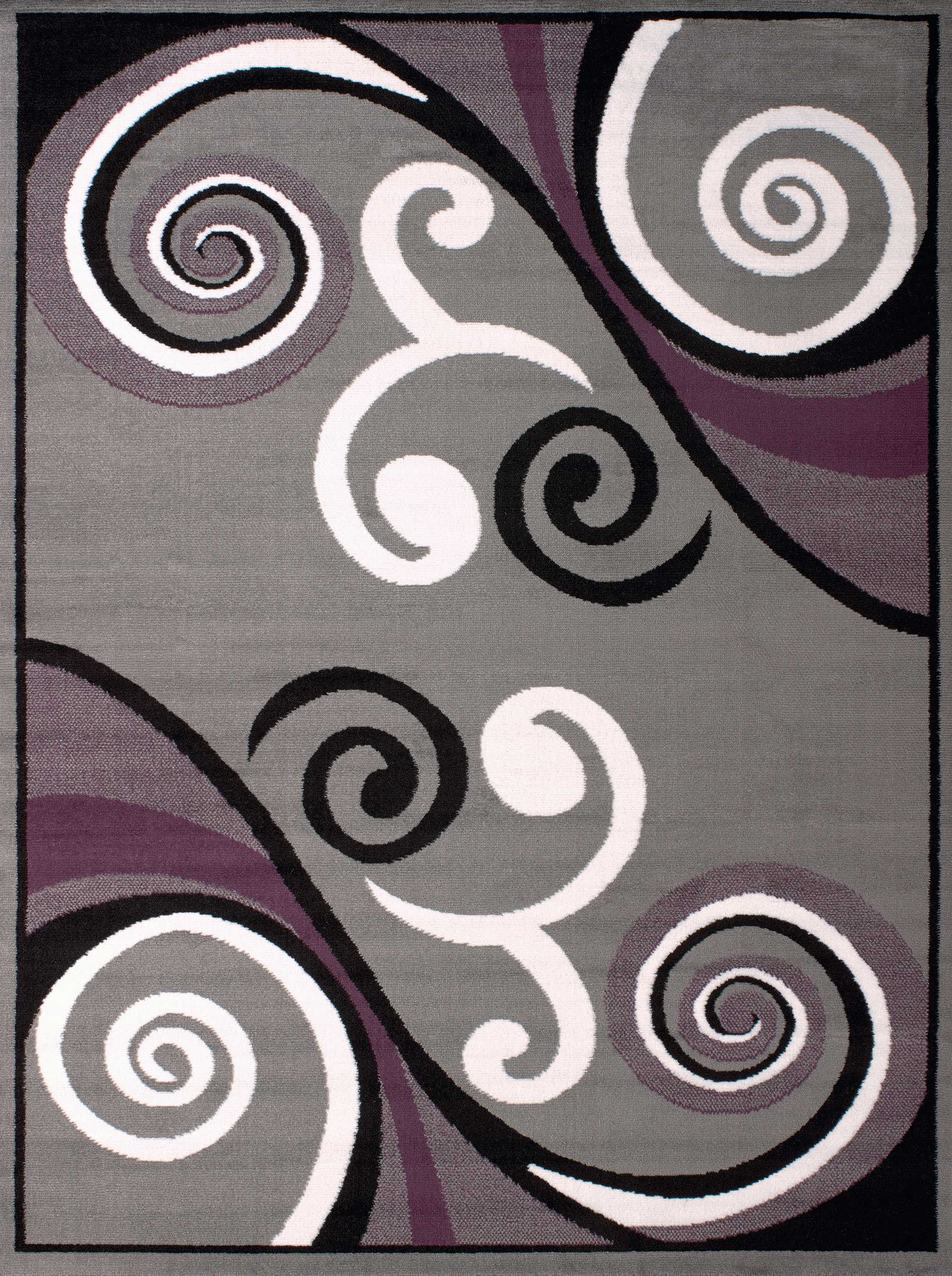 94" x 126" Grey Polypropyelene Oversize Rug