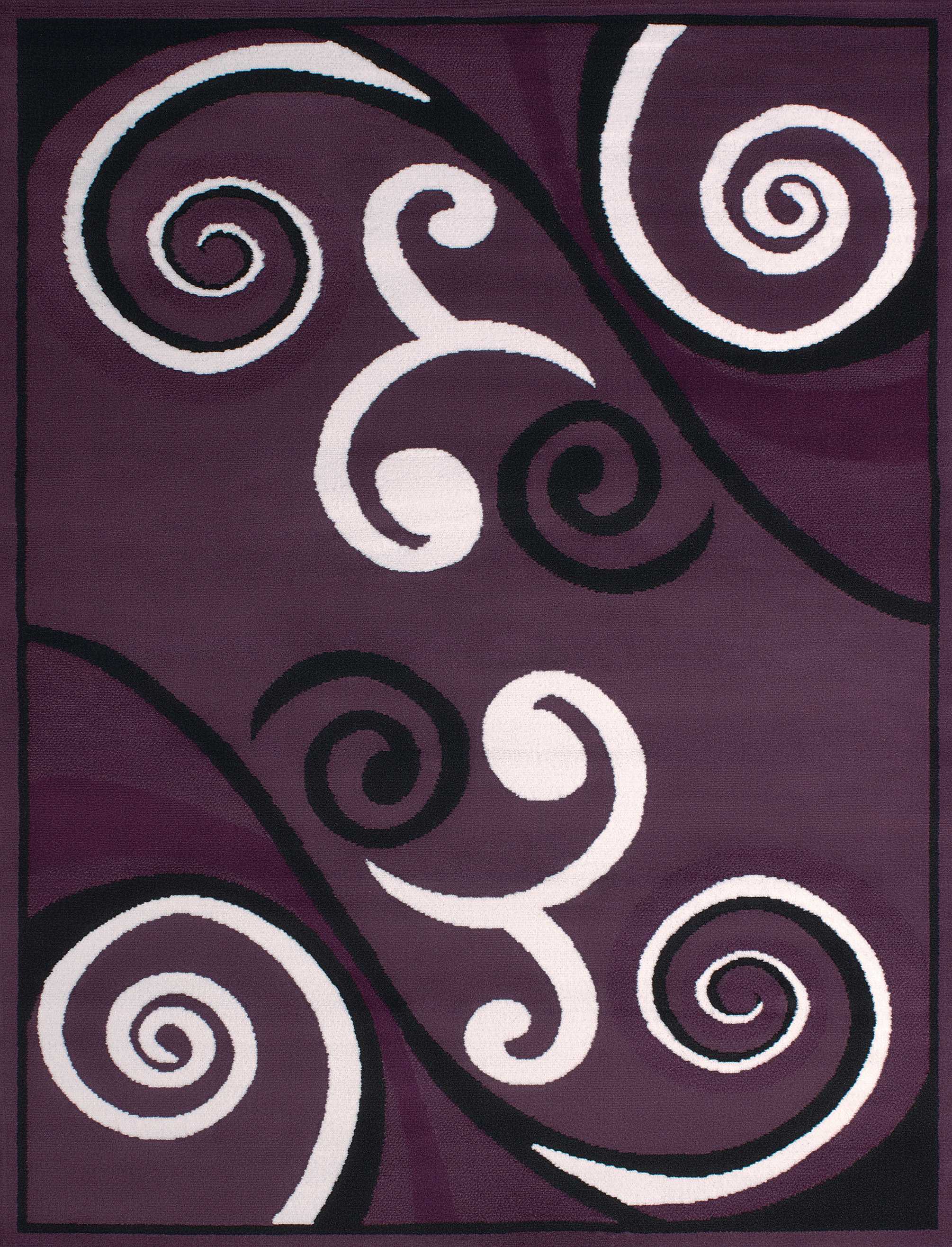 27" x 86" Plum Polypropyelene Runner Rug