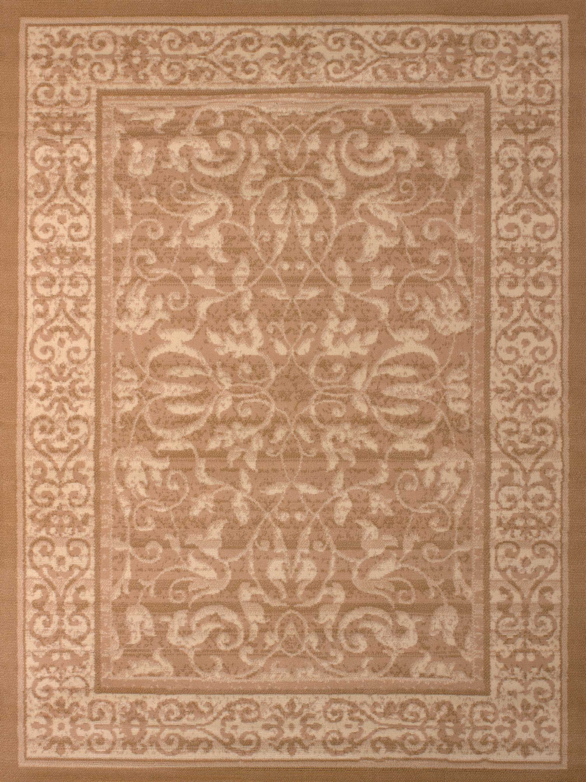 27" x 86" Beige Polypropyelene Runner Rug
